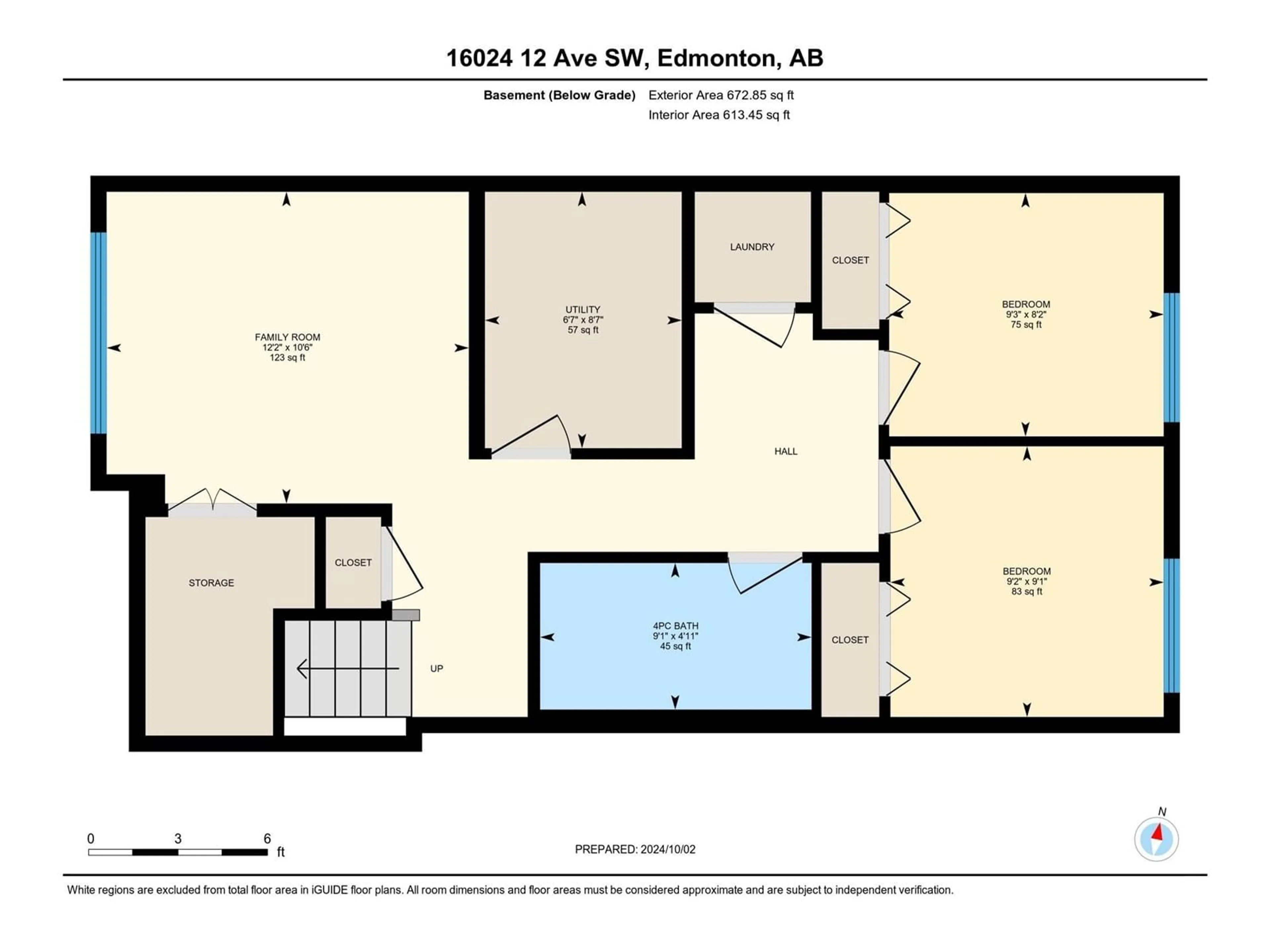 Floor plan for 16024 12 AV SW, Edmonton Alberta T6W2W6