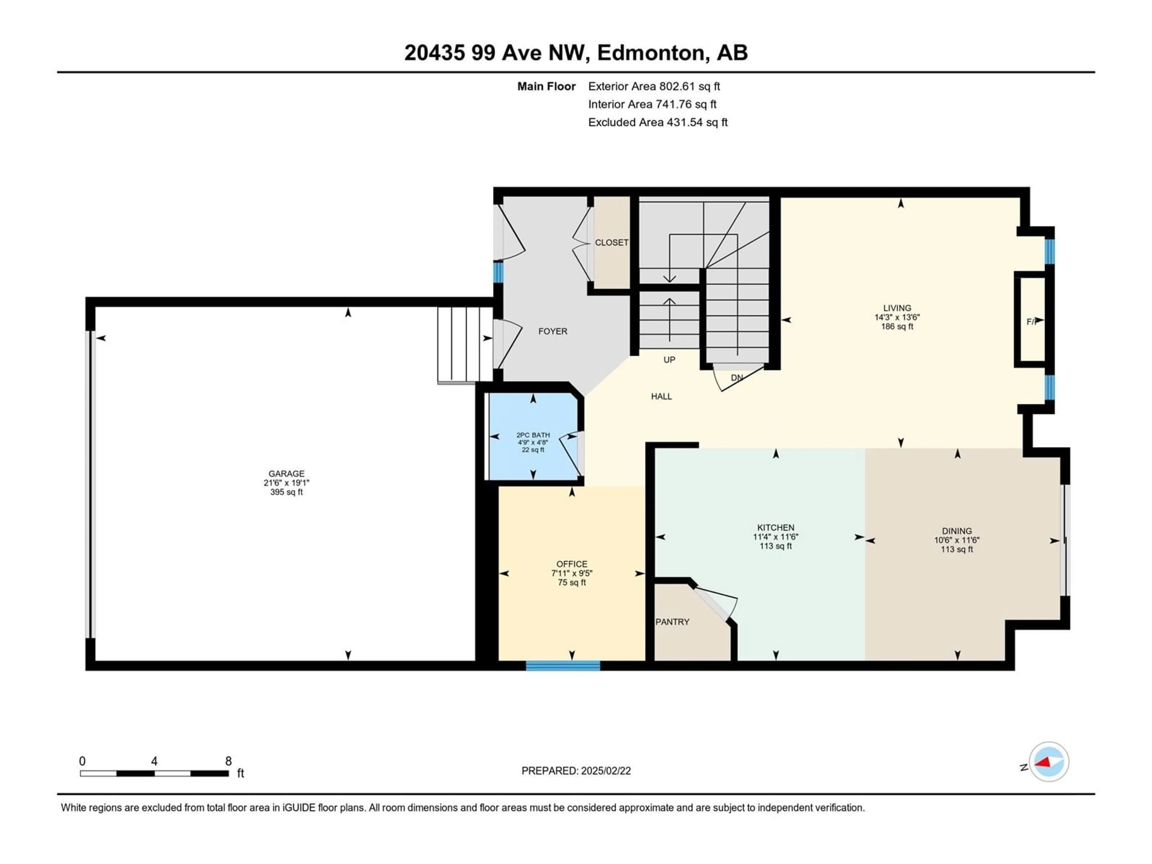 Floor plan for 20435 99 Ave NW NW, Edmonton Alberta T5T7L5