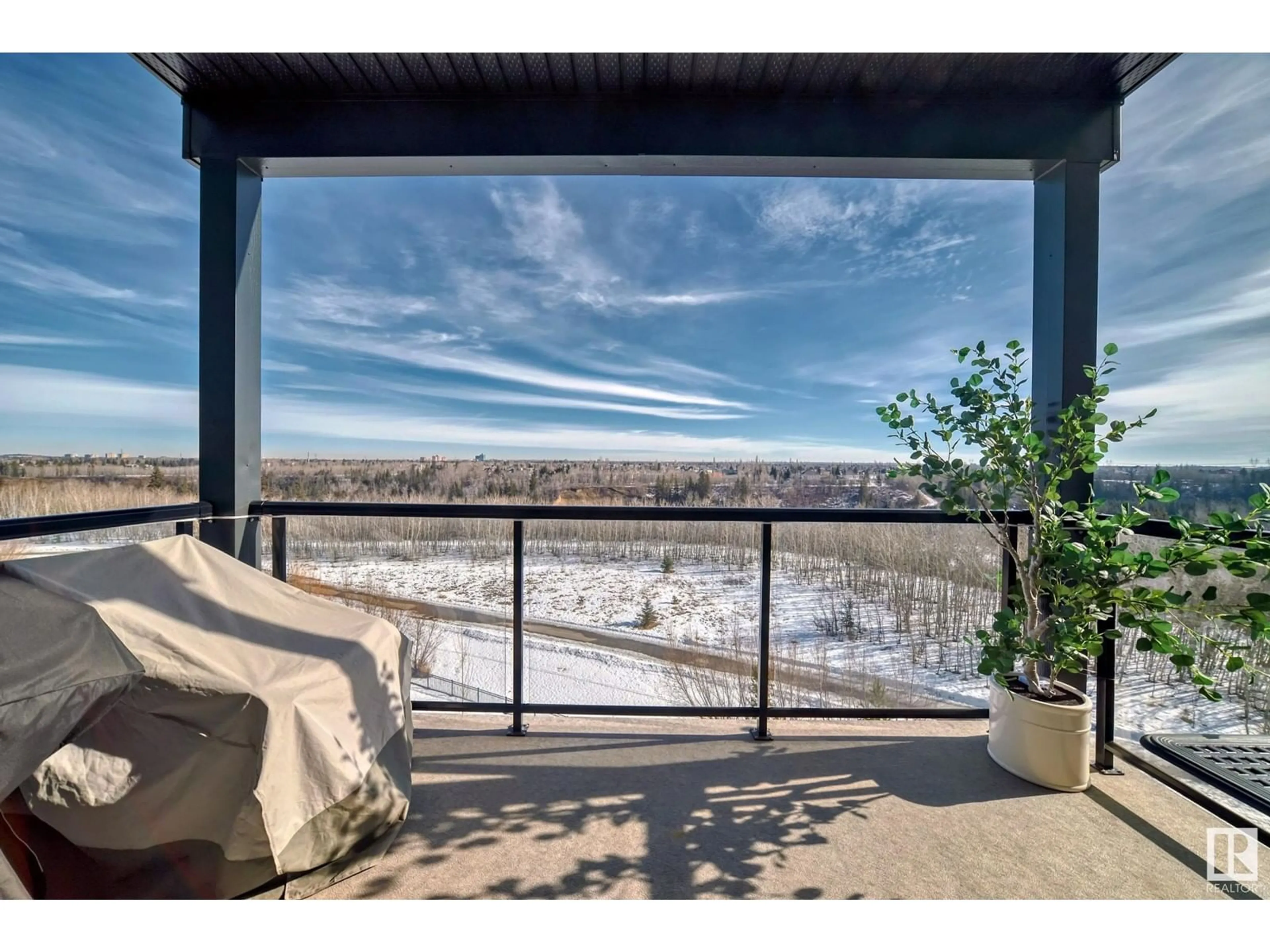 Patio, water/lake/river/ocean view for #515 7463 MAY CM NW, Edmonton Alberta T6R0X1