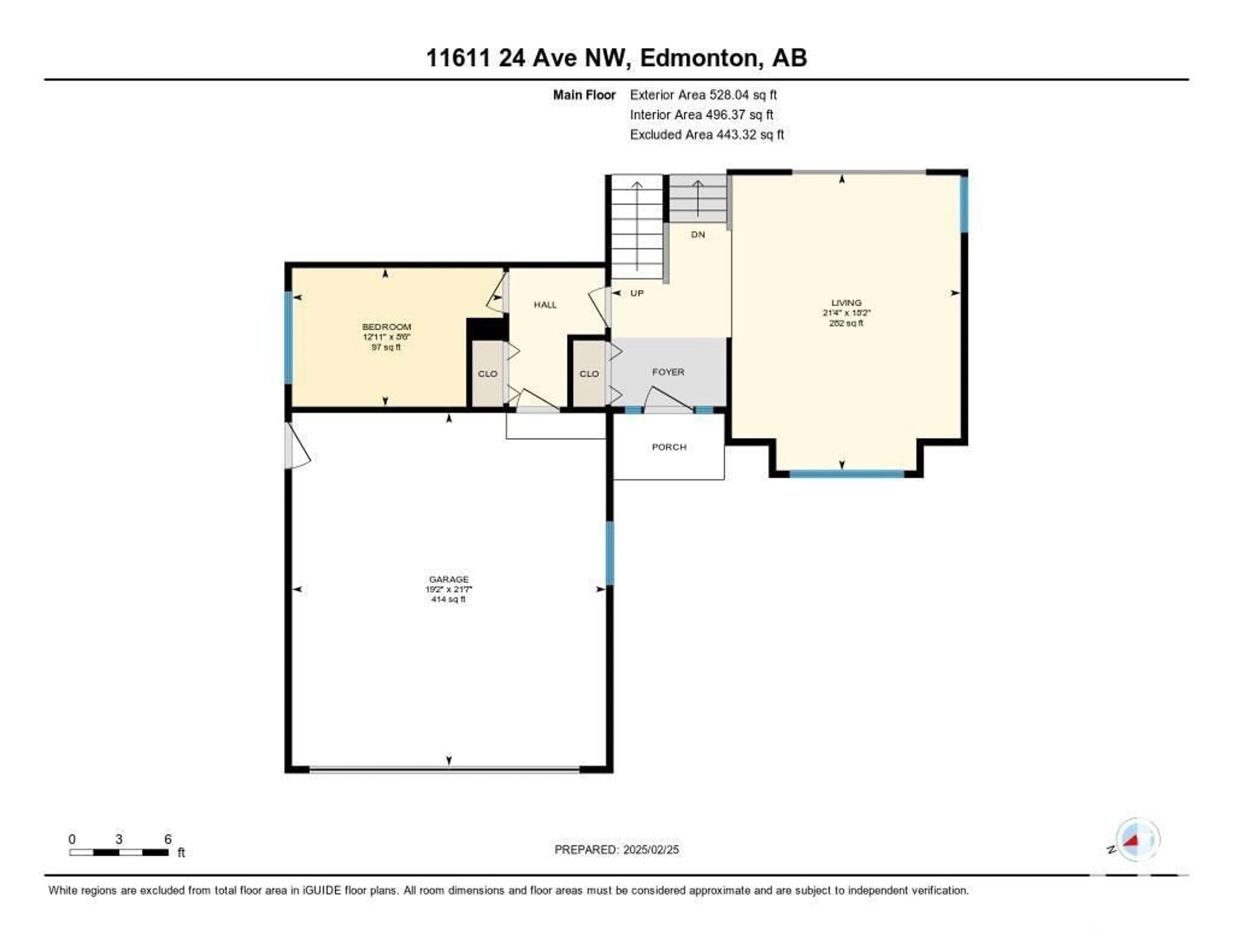 Floor plan for 11611 24 AV NW, Edmonton Alberta T6J3R6