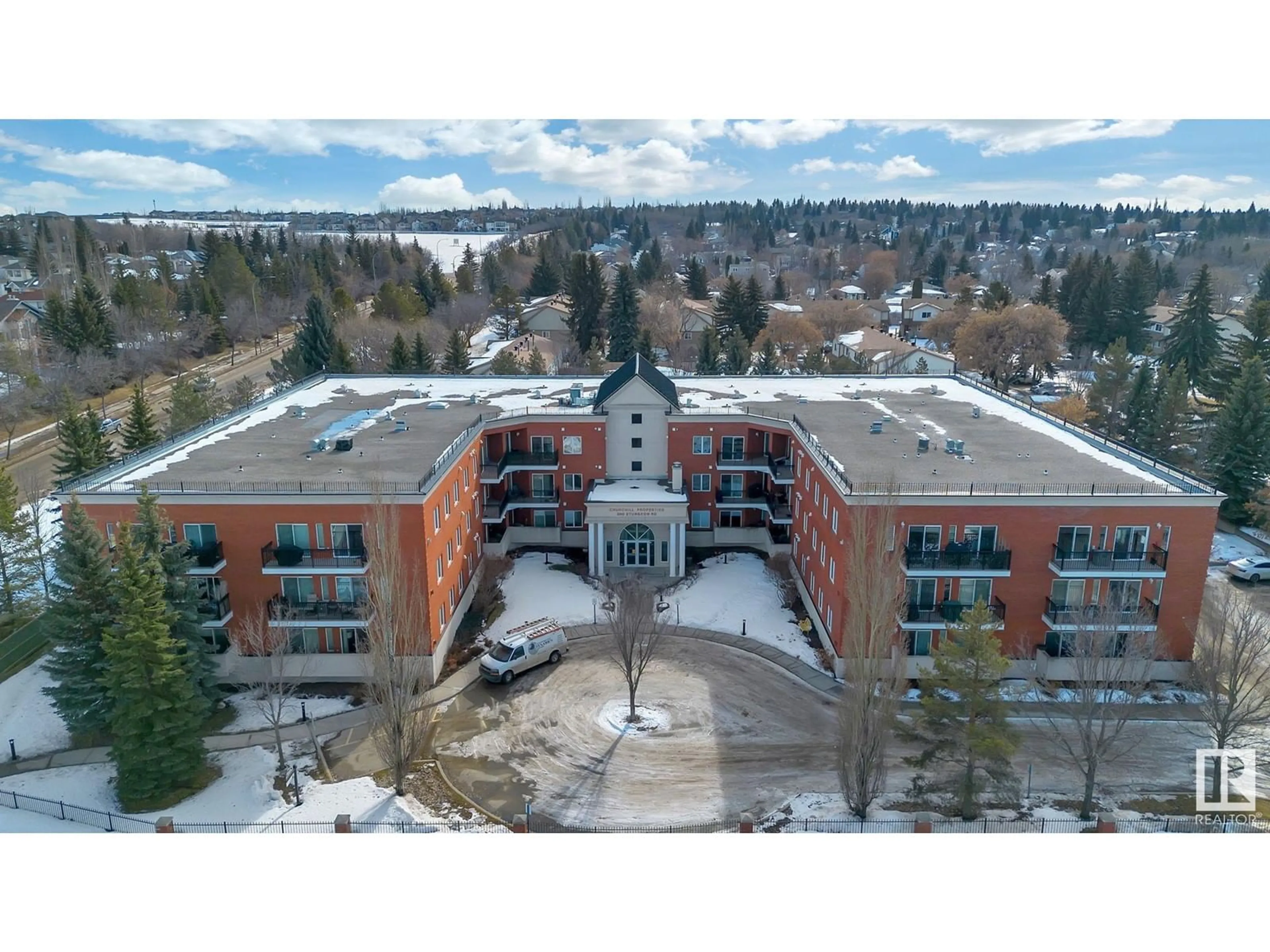 A pic from outside/outdoor area/front of a property/back of a property/a pic from drone, building for #310 260 STURGEON RD, St. Albert Alberta T8N7C6