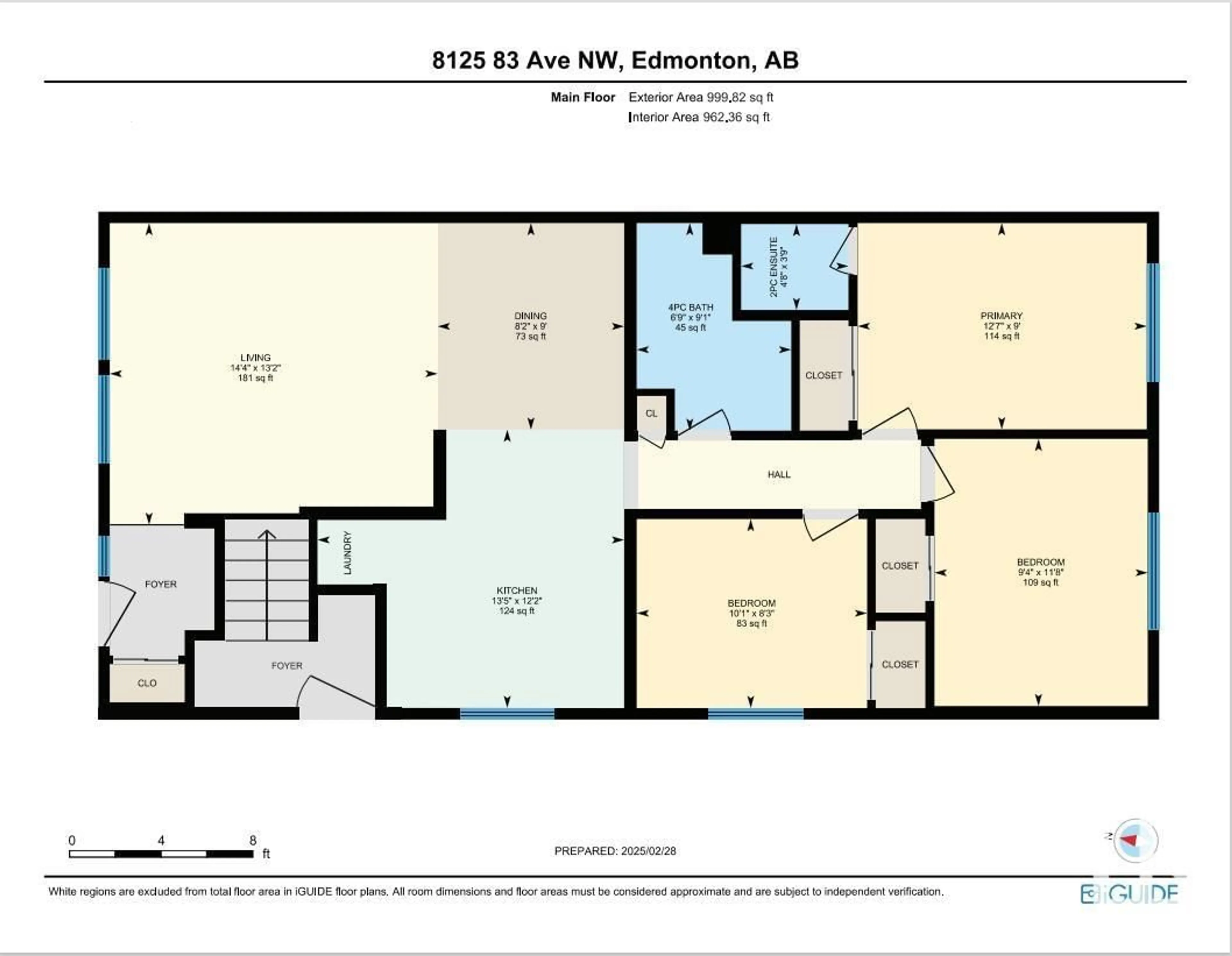 Floor plan for 8123-8125 83 AV, Edmonton Alberta T6C1A7
