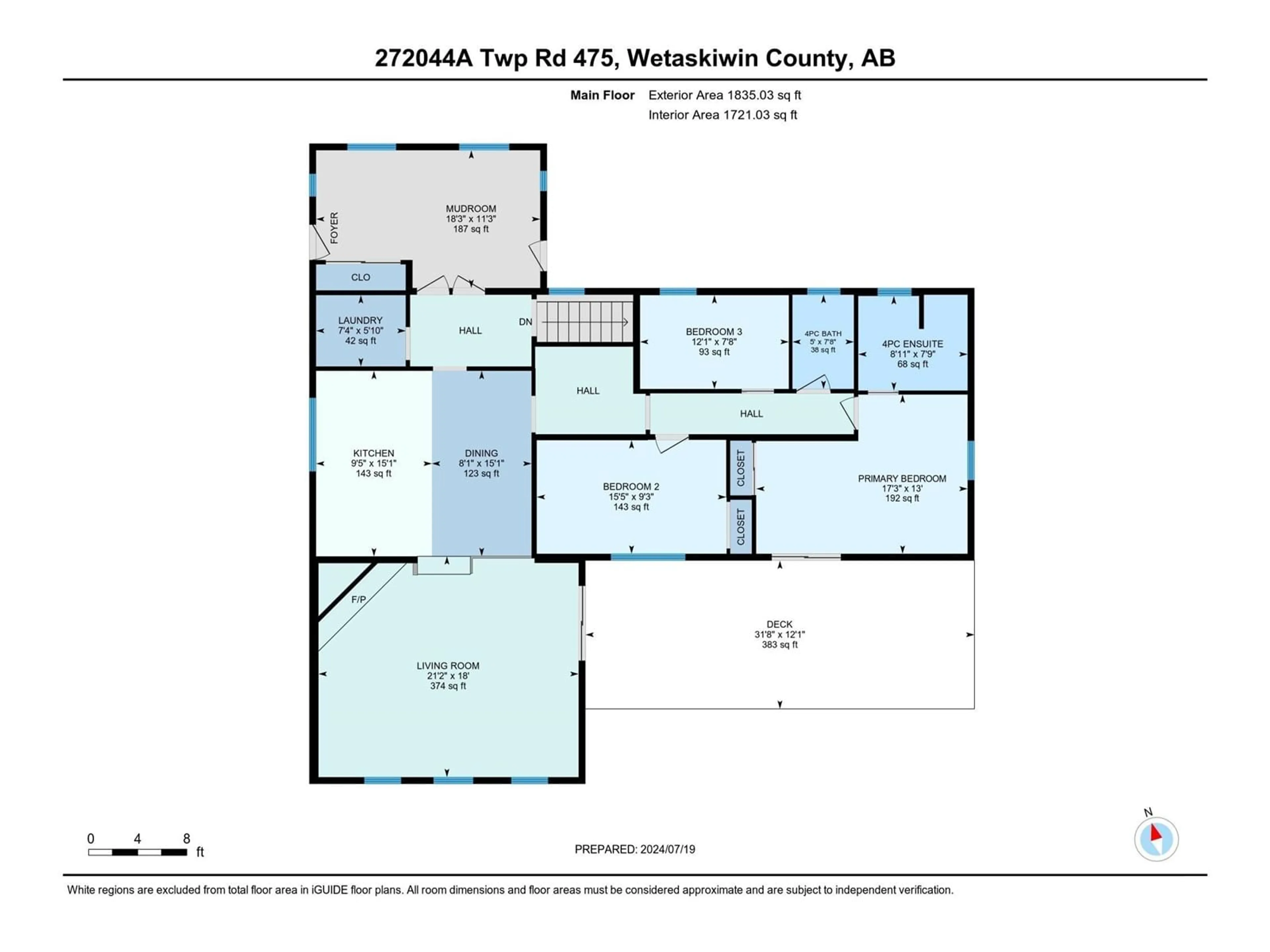Floor plan for 272044 TWP RD 475, Rural Wetaskiwin County Alberta T0C2P0