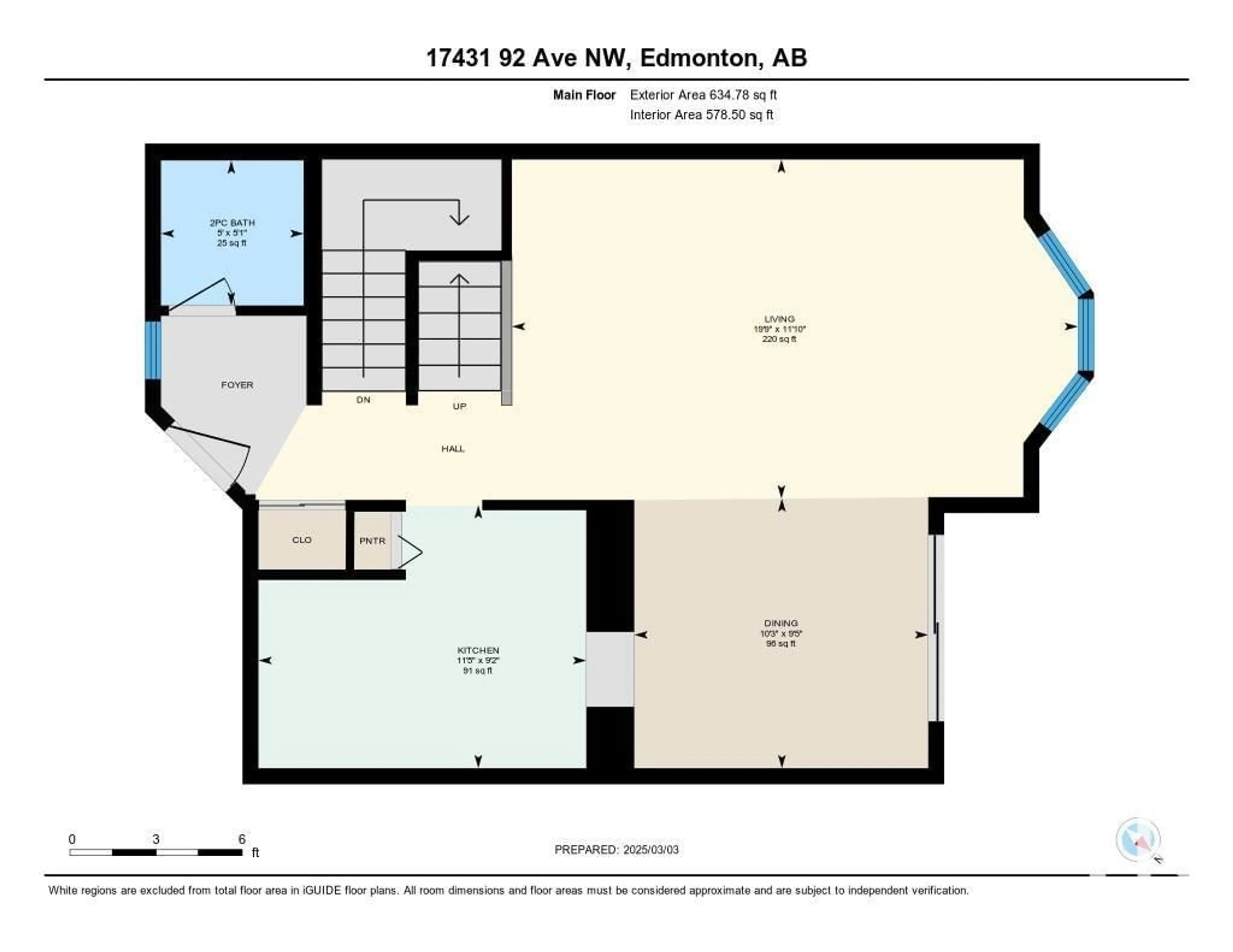 Floor plan for 17431 92 AV NW, Edmonton Alberta T5T3W6