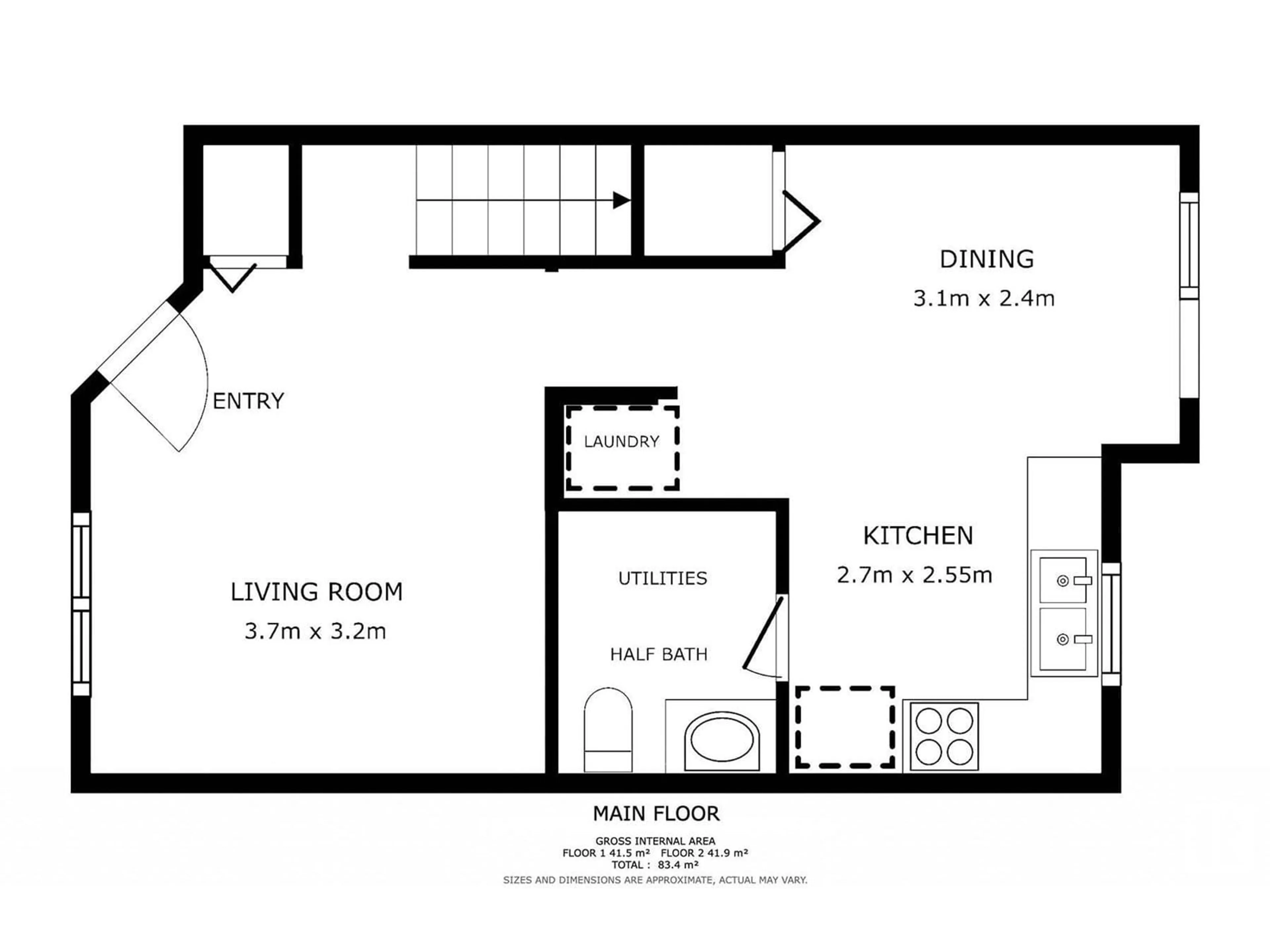 Floor plan for #604 610 KING ST, Spruce Grove Alberta T7X4J9