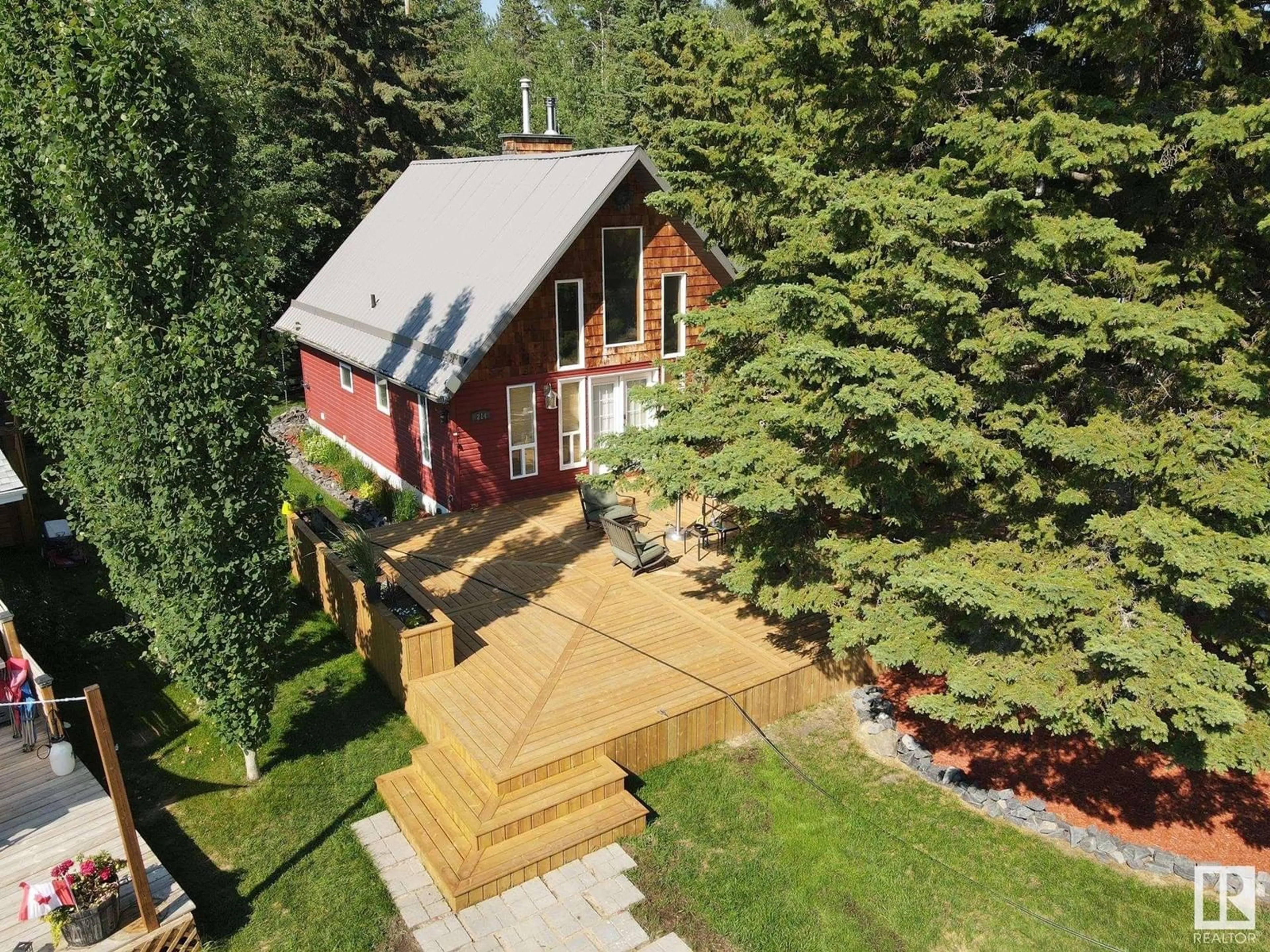 A pic from outside/outdoor area/front of a property/back of a property/a pic from drone, unknown for 214 Oscar Wikstrom DR, Rural Lac Ste. Anne County Alberta T0E0L0