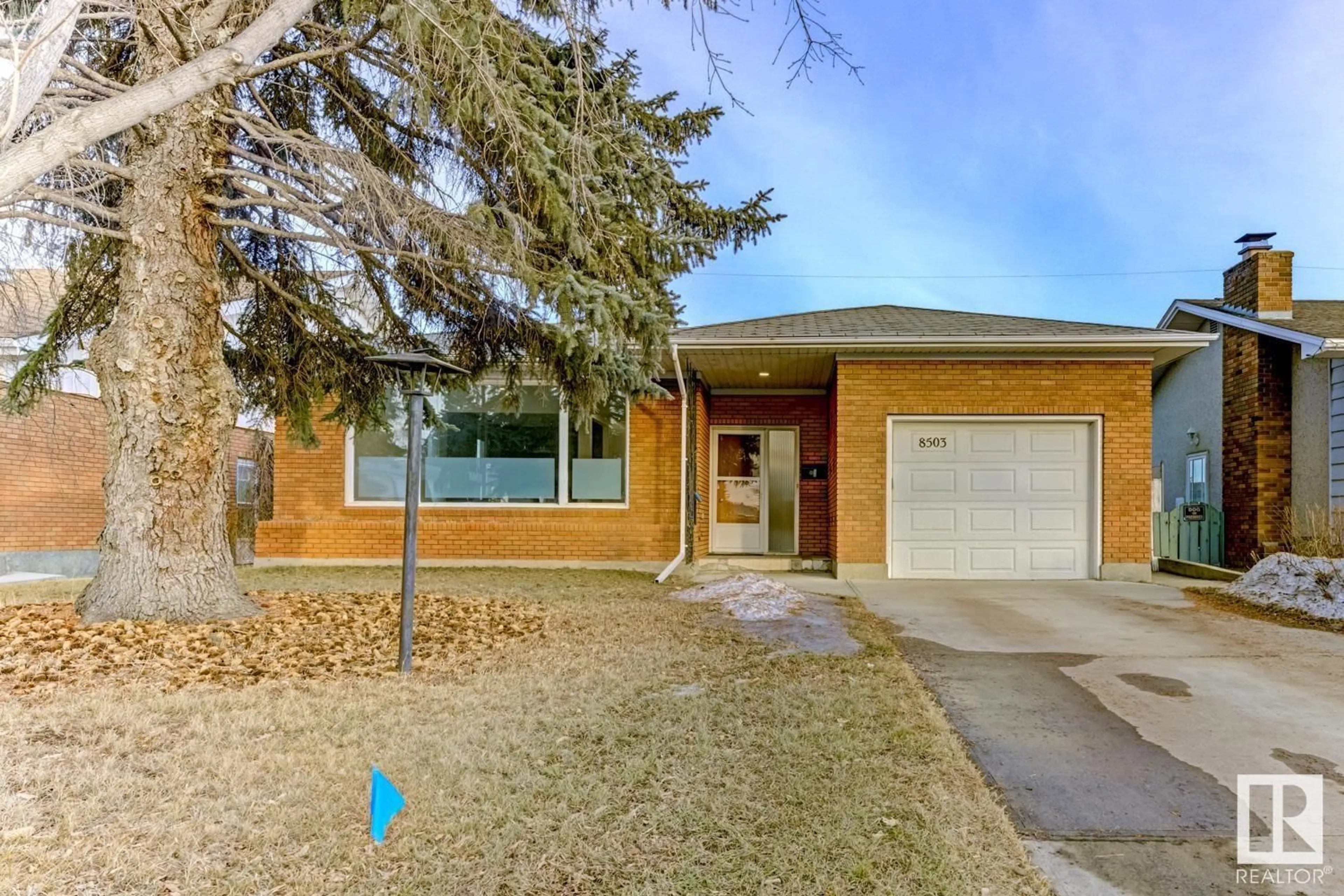 Home with brick exterior material, street for 8503 56 ST NW, Edmonton Alberta T6B1H8