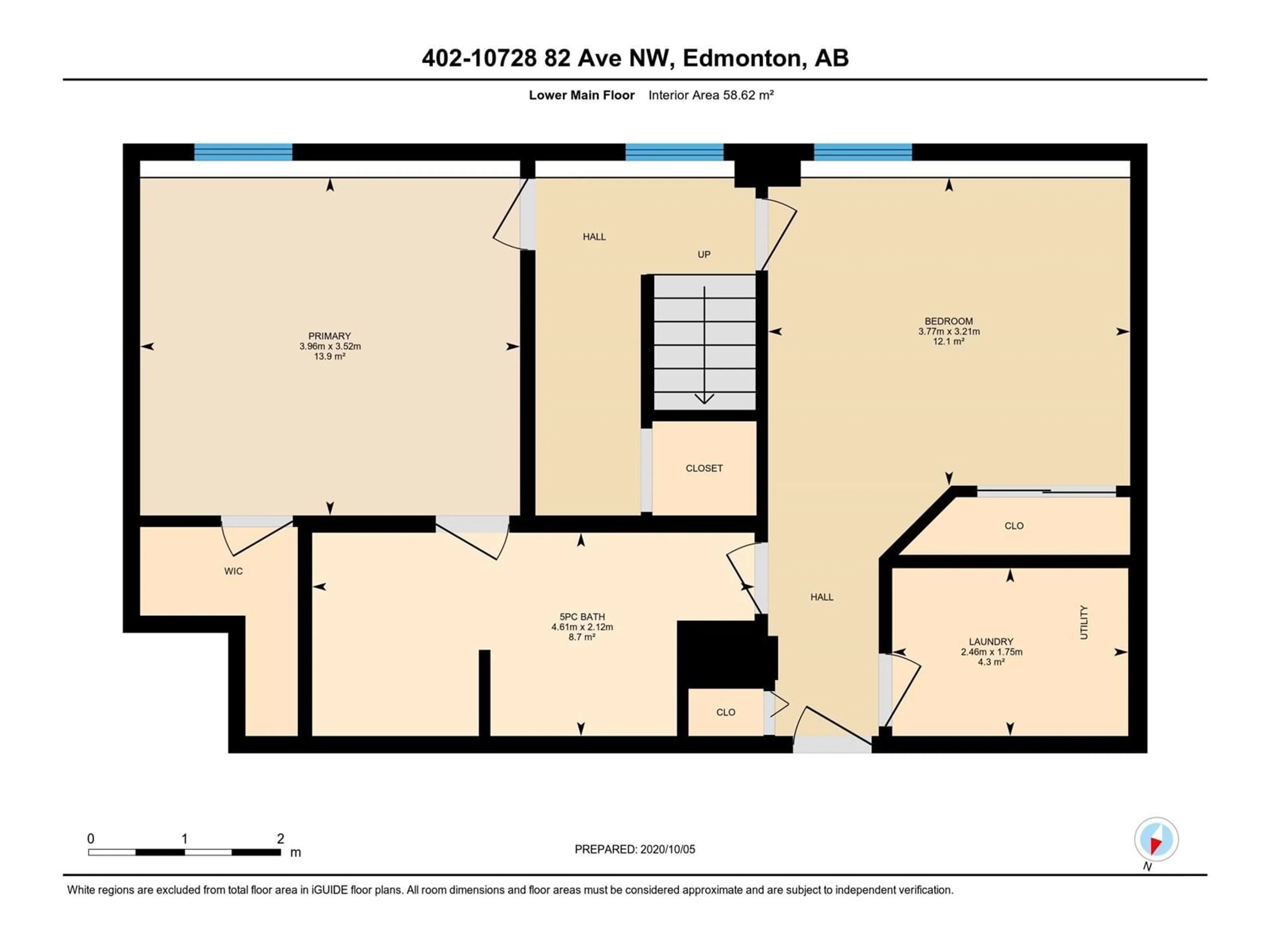 Floor plan for #402 10728 82 AV NW, Edmonton Alberta T6E6P5