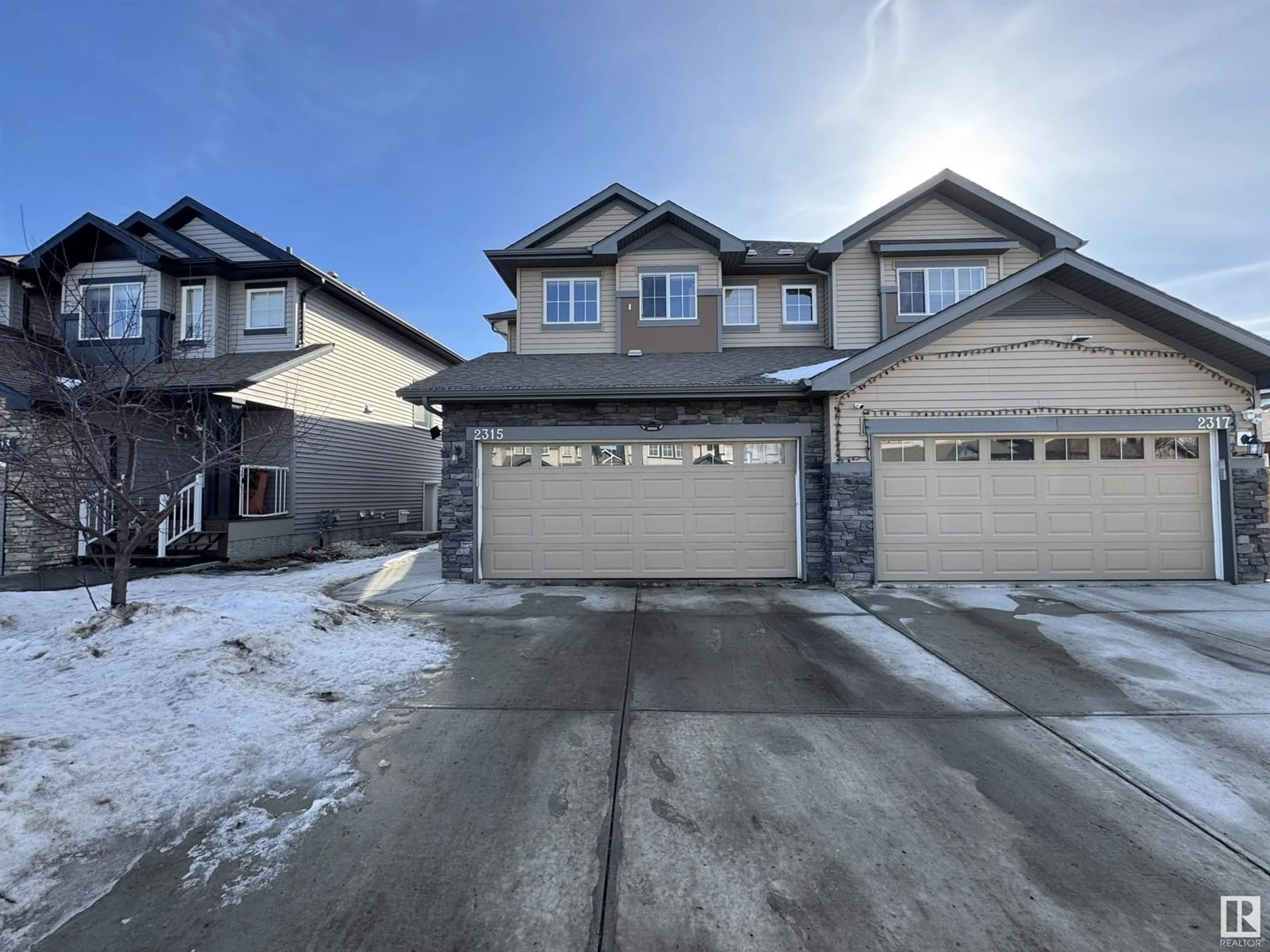 A pic from outside/outdoor area/front of a property/back of a property/a pic from drone, street for 2315 22 AV NW, Edmonton Alberta T6T0Y4