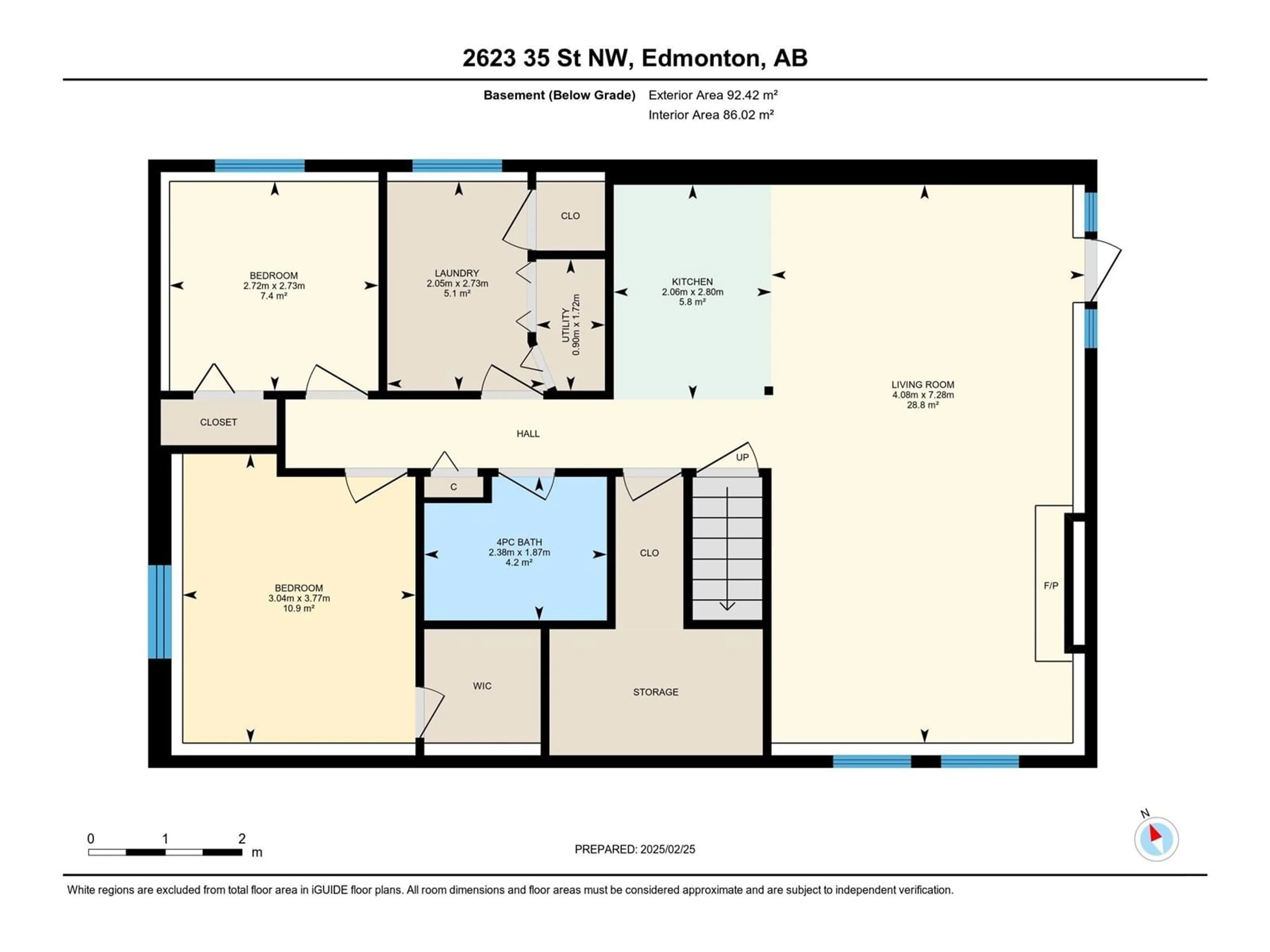 Floor plan for 2623 35 ST NW, Edmonton Alberta T6L4V6