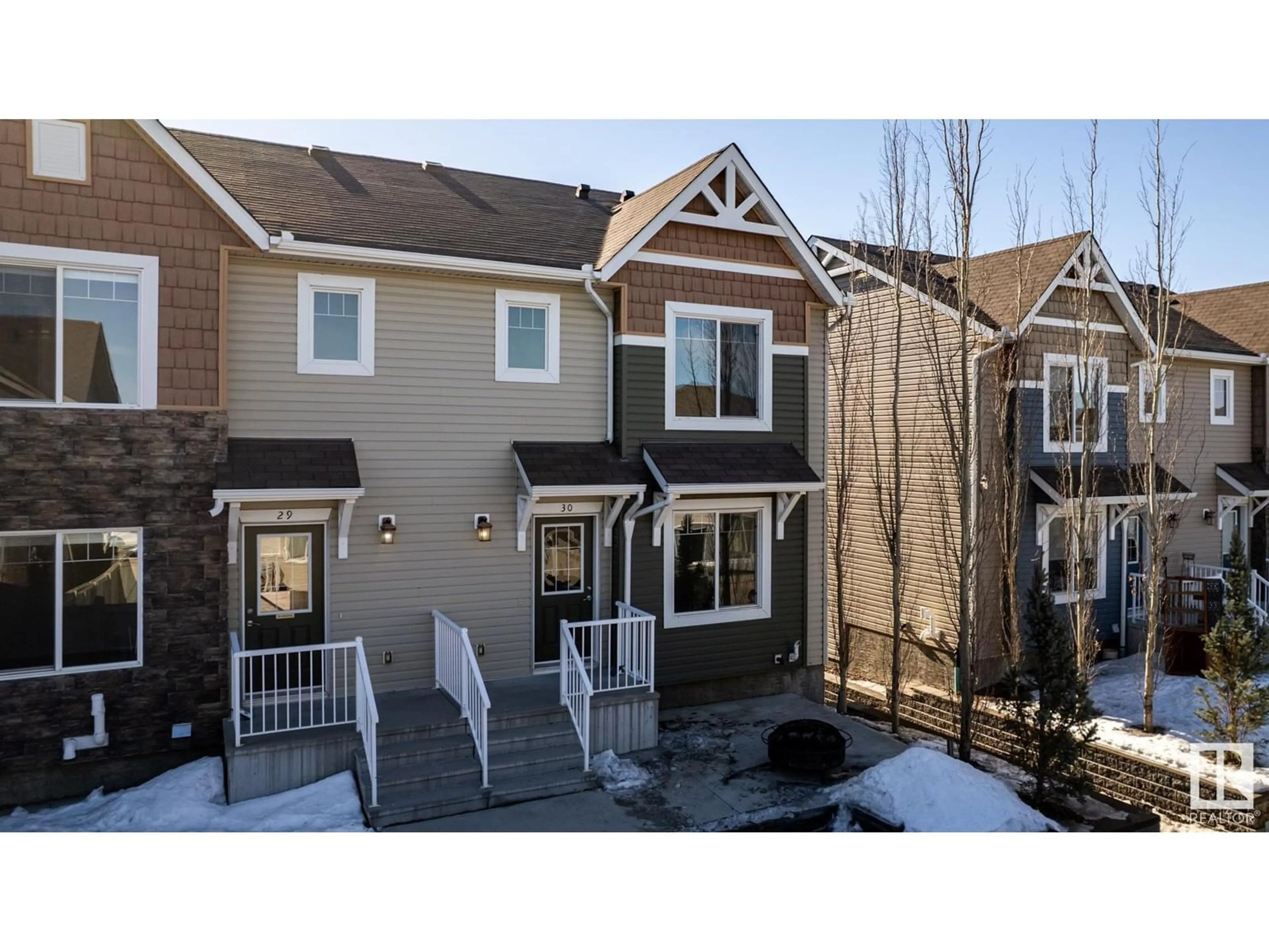 A pic from outside/outdoor area/front of a property/back of a property/a pic from drone, unknown for #30 2922 MAPLE WY NW, Edmonton Alberta T6T1A5