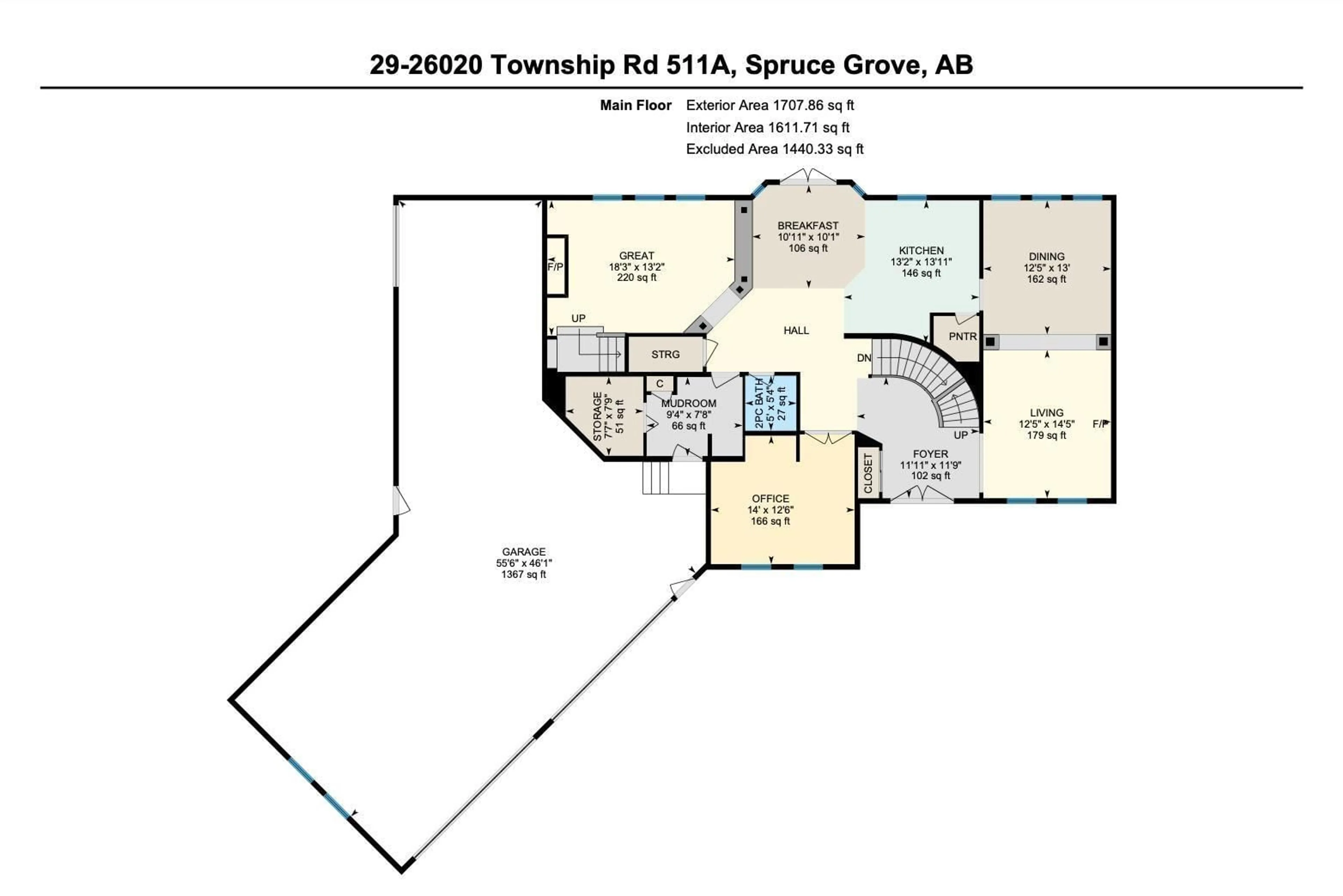 Floor plan for A - 26020 TWP RD 511, Rural Parkland County Alberta T7Y1B2