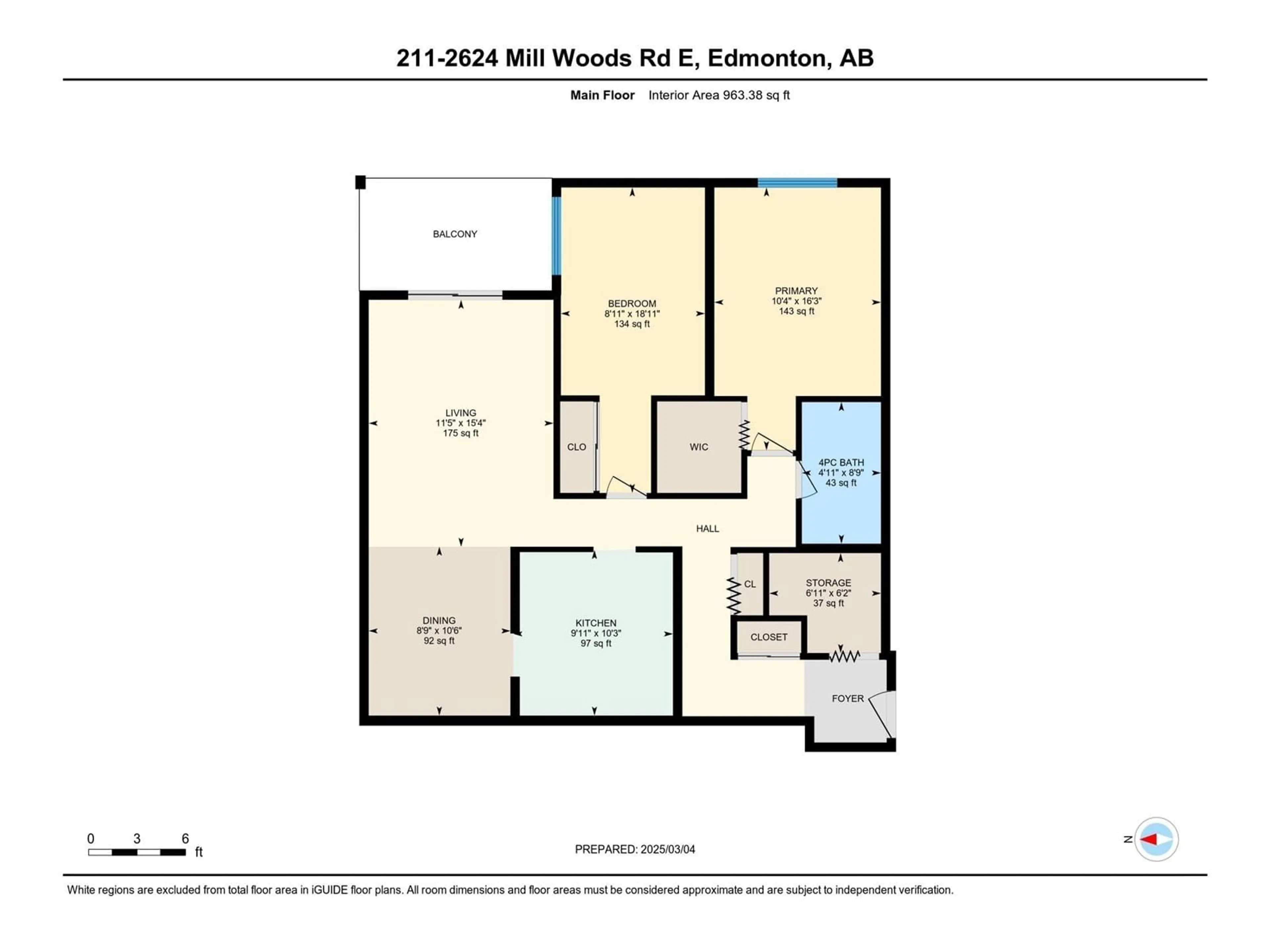 Floor plan for #211 - 2624 MILL WOODS RD, Edmonton Alberta T6L5Y3