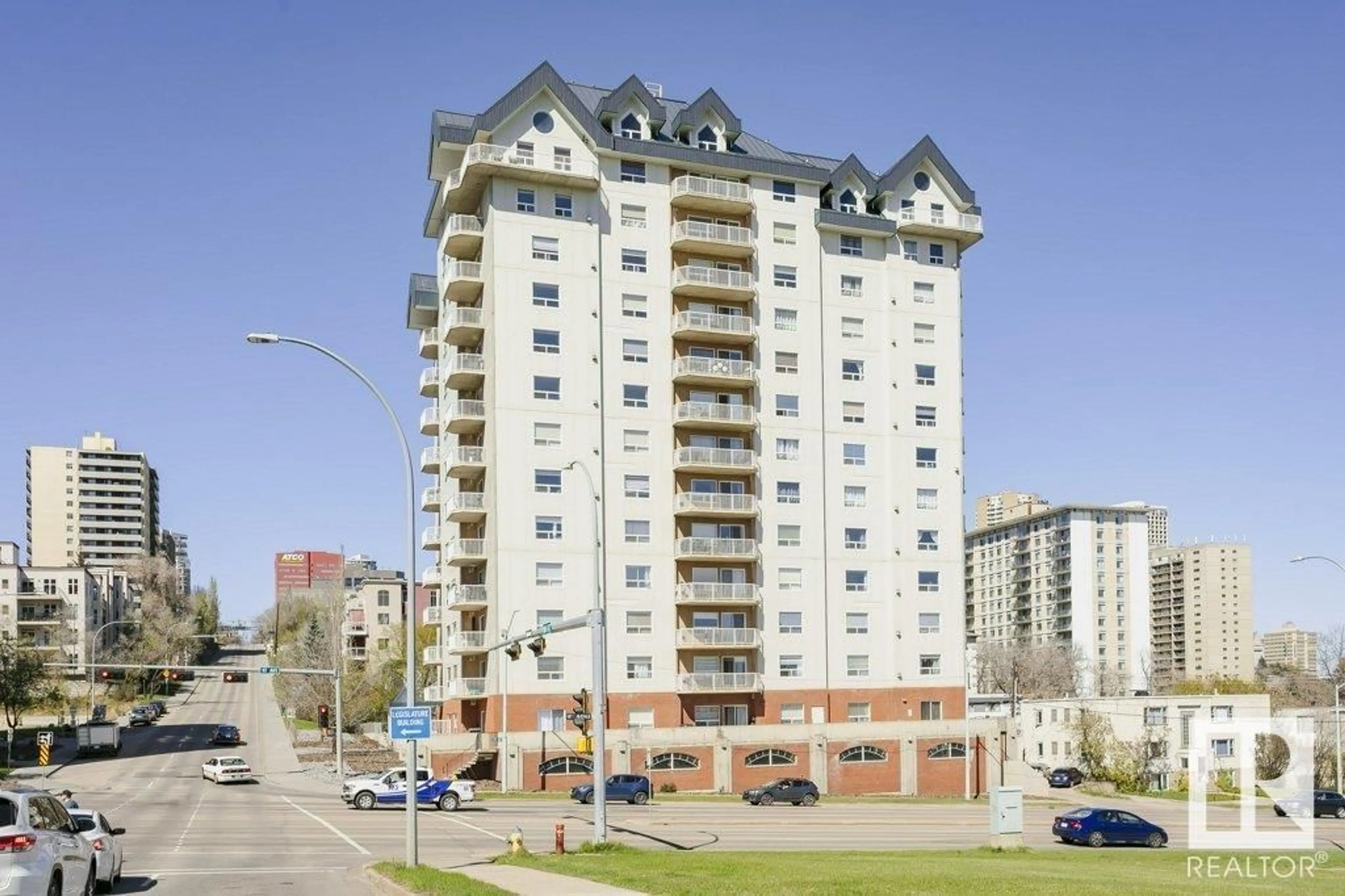 Balcony in the apartment, building for #1201 9707 105 ST NW, Edmonton Alberta T5K2Y4