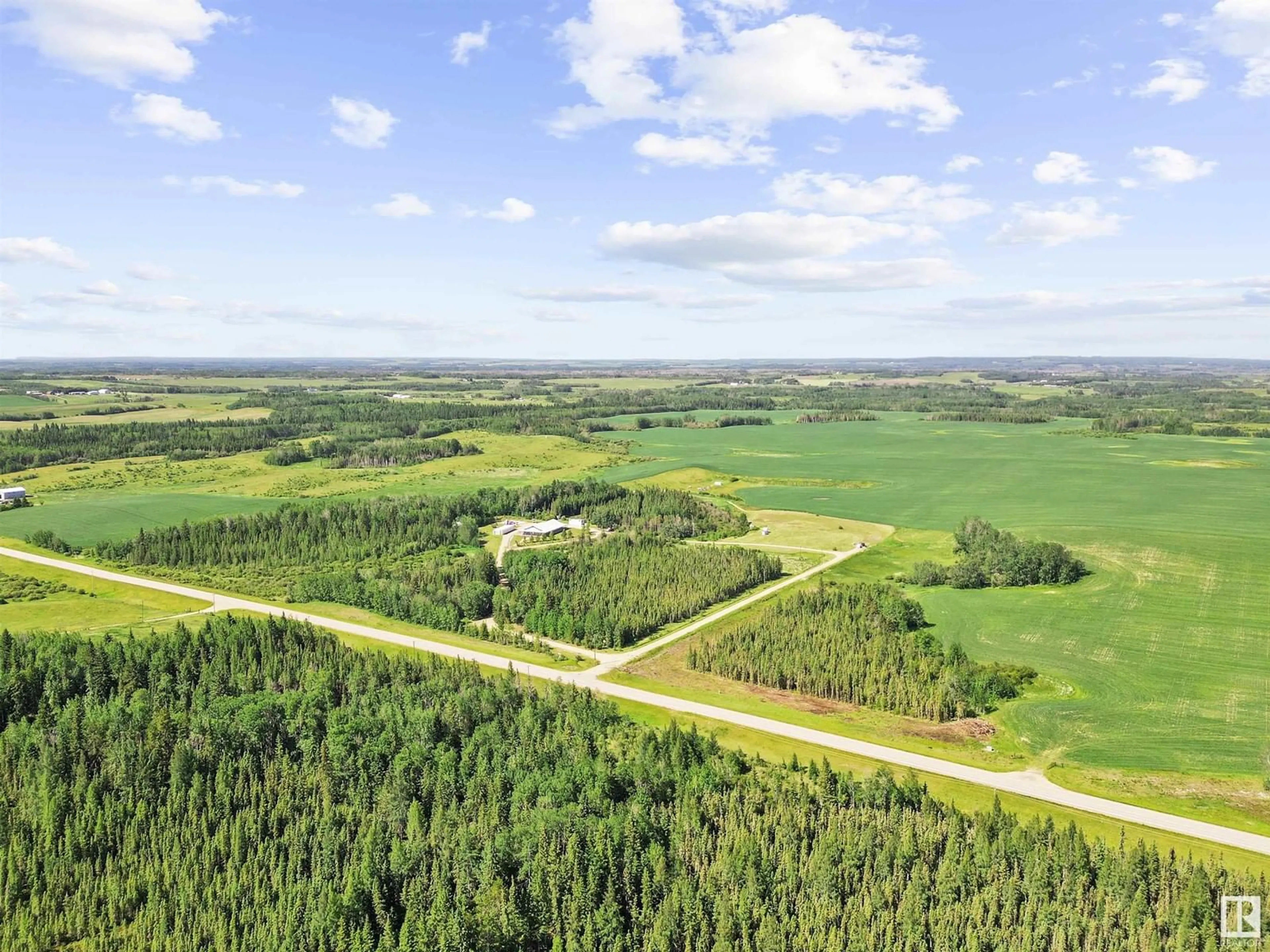 A pic from outside/outdoor area/front of a property/back of a property/a pic from drone, forest/trees view for 51316 HGHWAY 759, Rural Parkland County Alberta T0E2H0