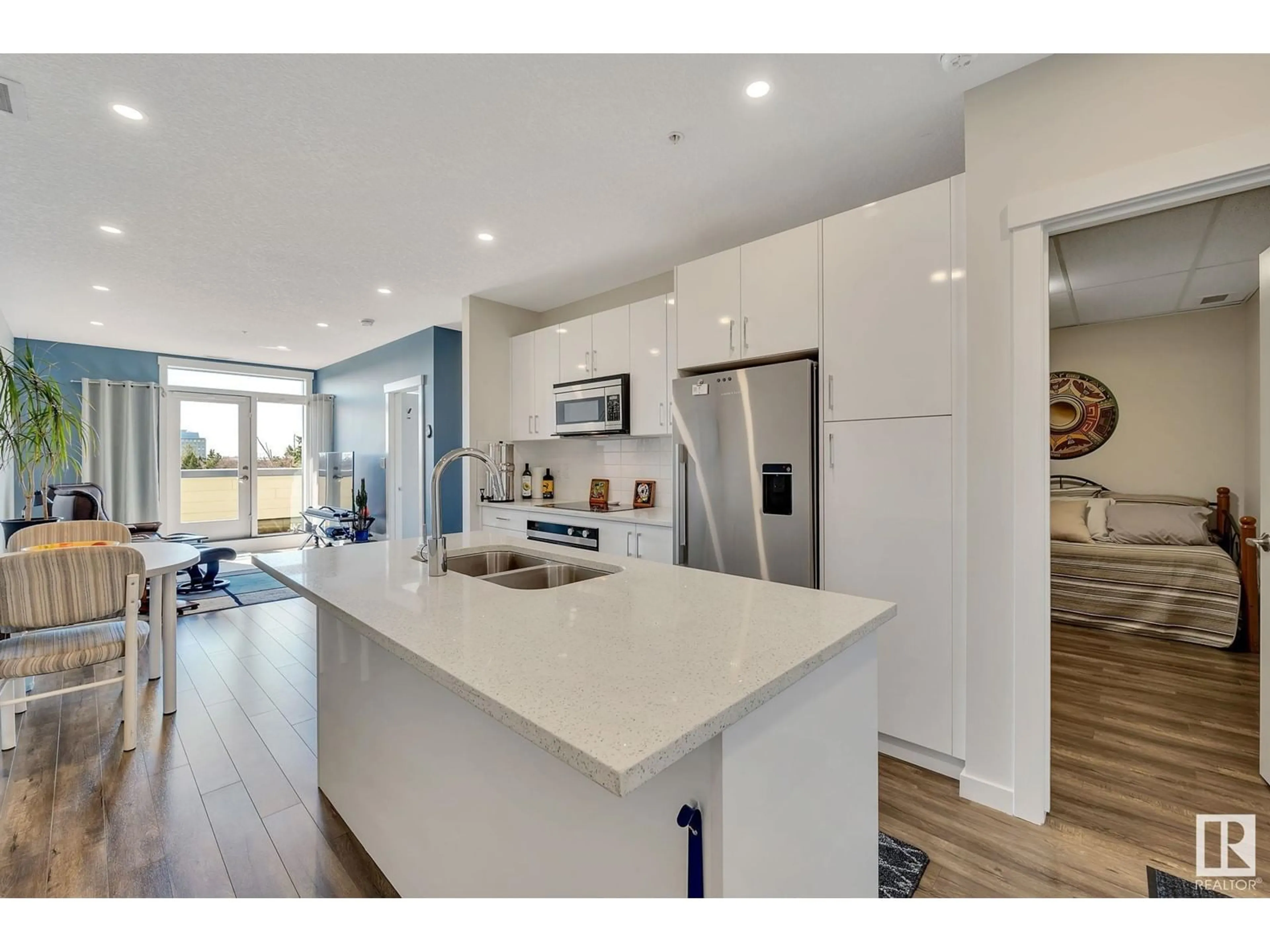Open concept kitchen, unknown for 408 - 11503 76 AV, Edmonton Alberta T6G0K6