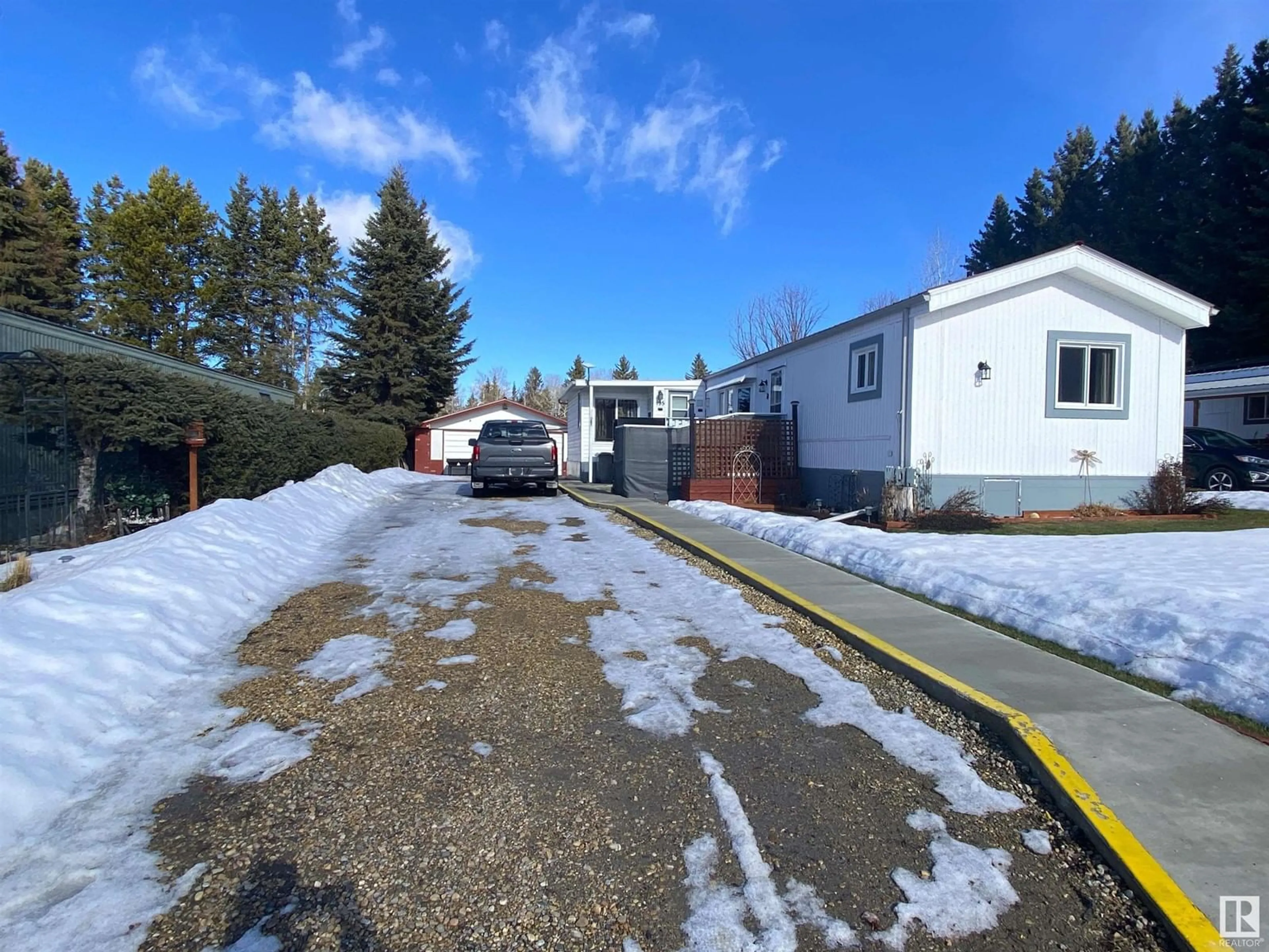 A pic from outside/outdoor area/front of a property/back of a property/a pic from drone, street for 195 Maple CR, Breton Alberta T0C0P0