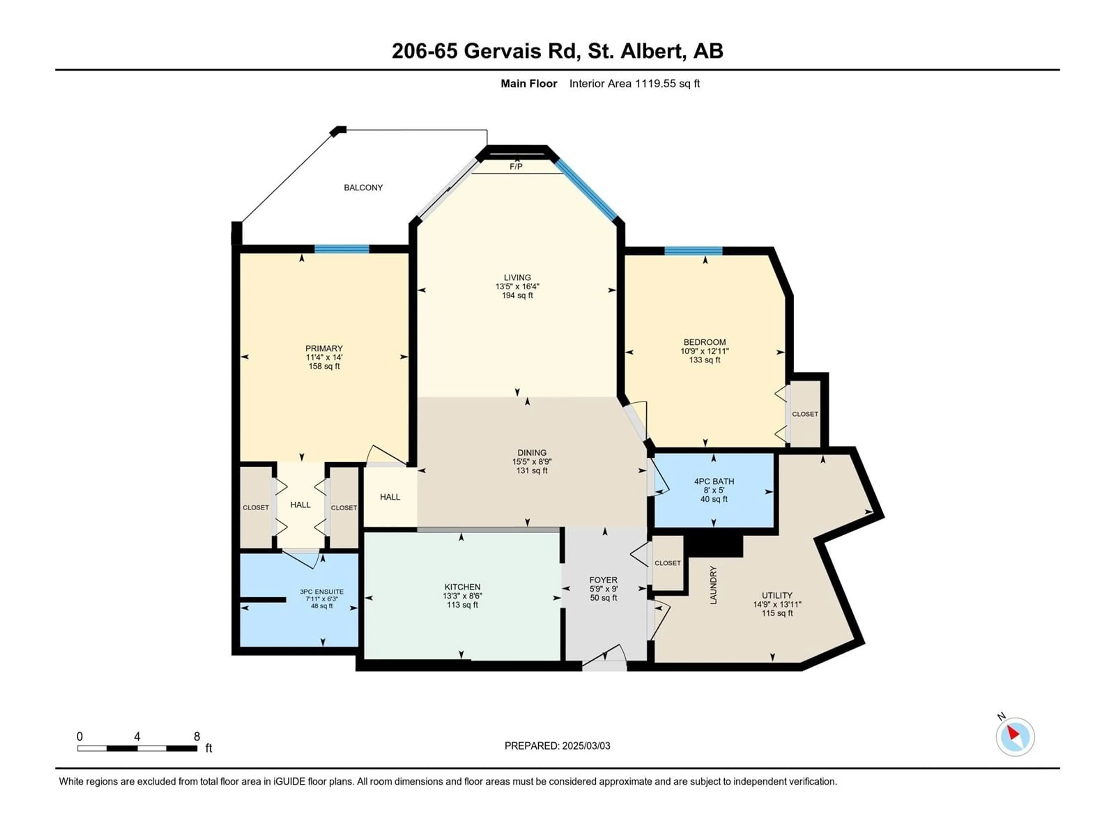 Floor plan for #206 65 GERVAIS RD, St. Albert Alberta T8N6H6