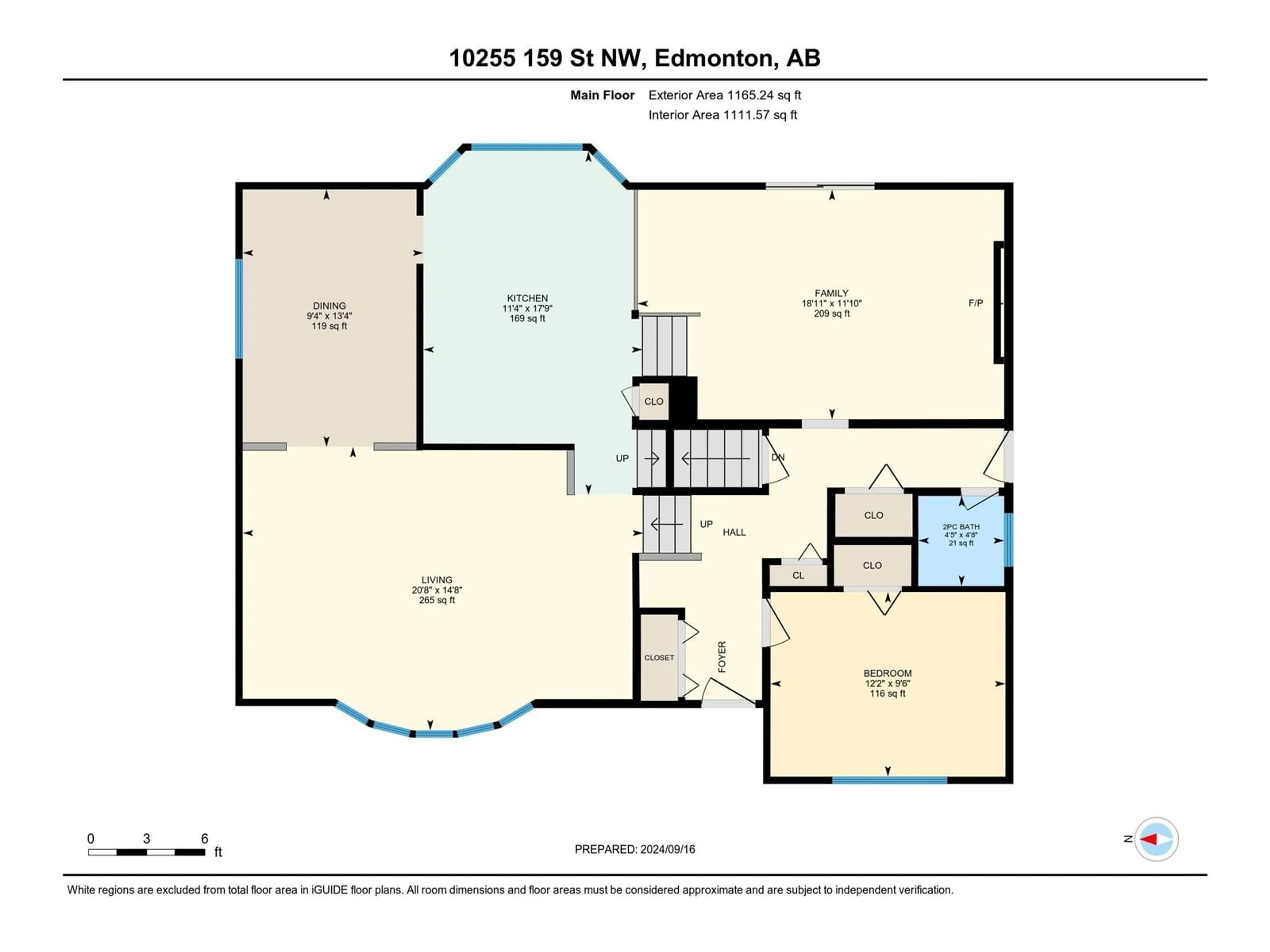 Floor plan for 10255 159 ST NW, Edmonton Alberta T5P3A3