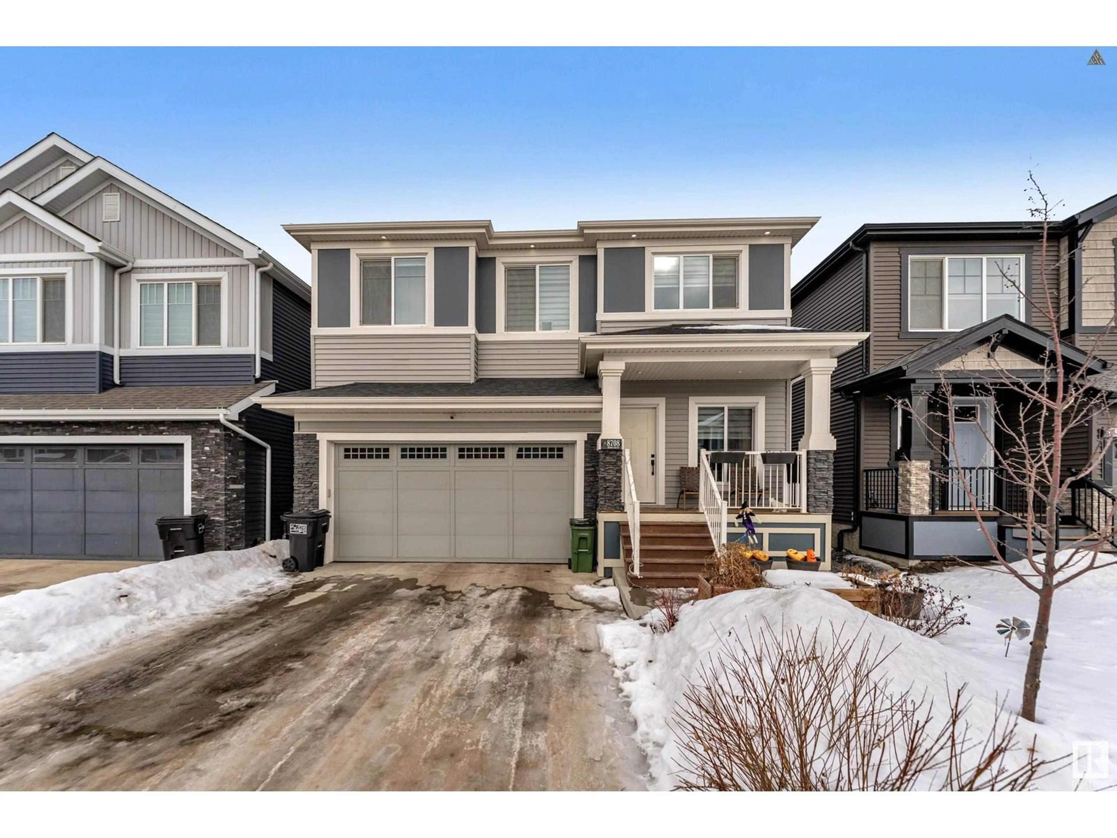 Home with vinyl exterior material, street for 8708 MAYDAY LN SW, Edmonton Alberta T6X2L3