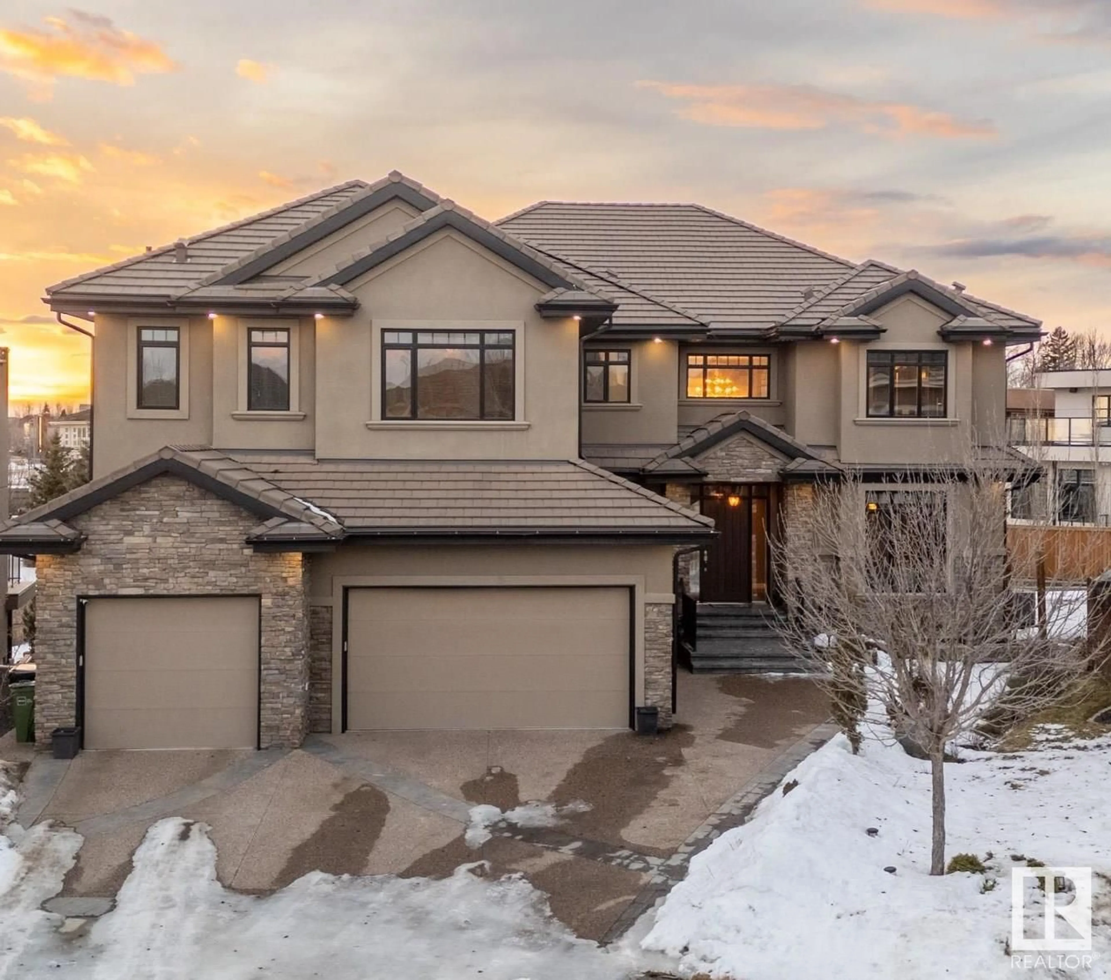 Home with brick exterior material, street for 2312 CAMERON RAVINE COVE CV NW, Edmonton Alberta T6M0L2