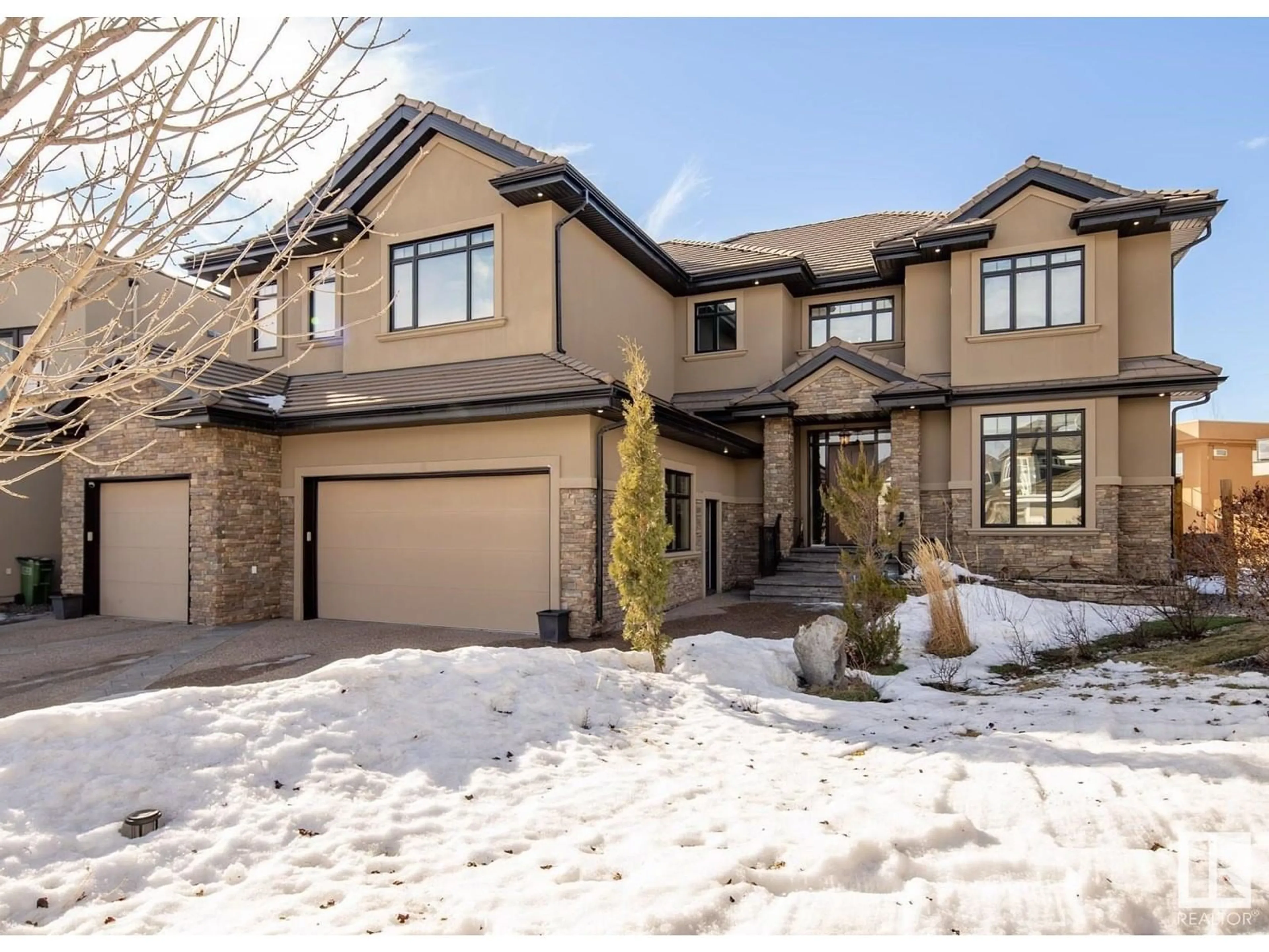 Home with brick exterior material, street for 2312 CAMERON RAVINE COVE CV NW, Edmonton Alberta T6M0L2