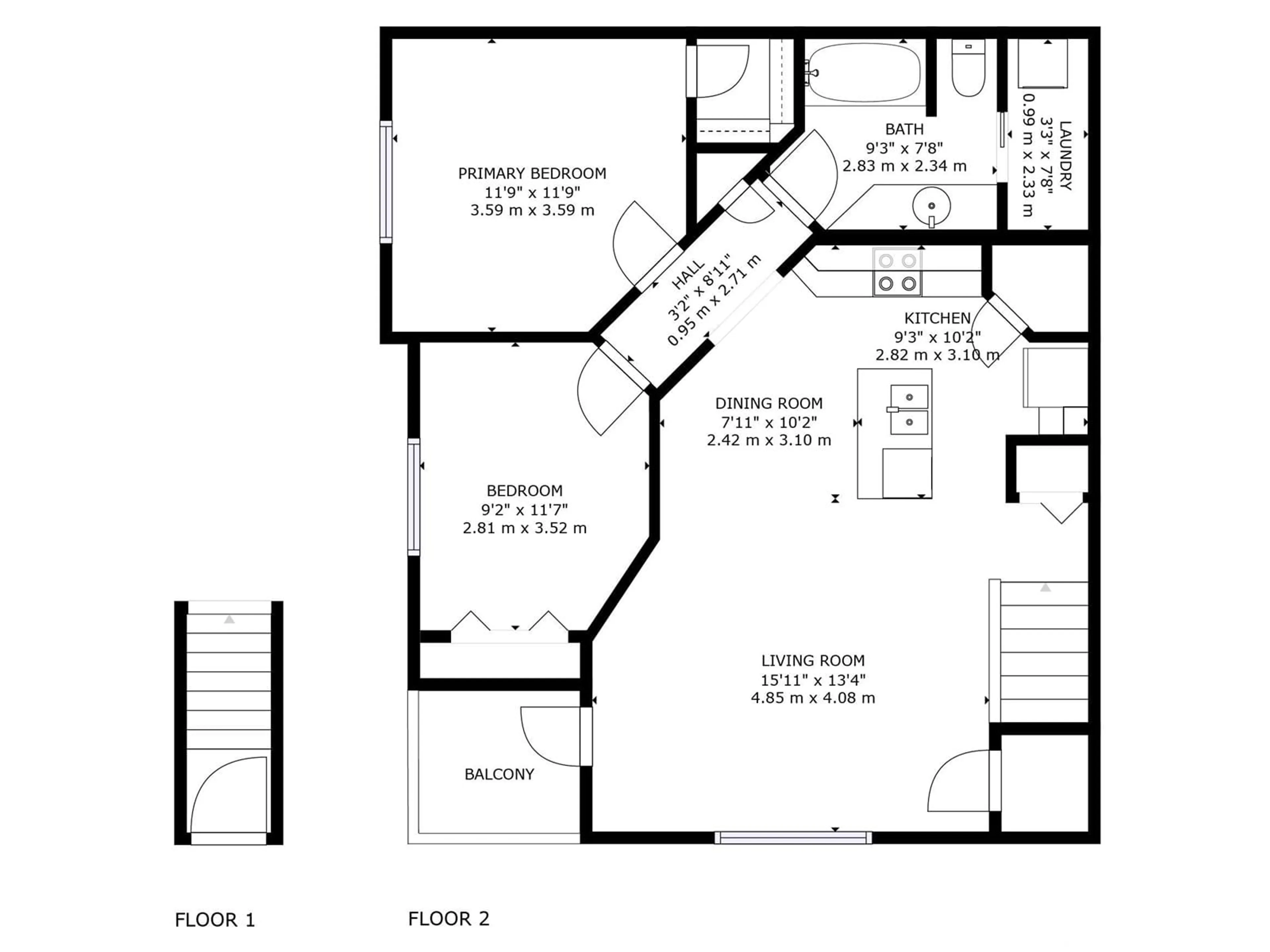 Floor plan for #75 604 62 ST SW, Edmonton Alberta T6X0K4