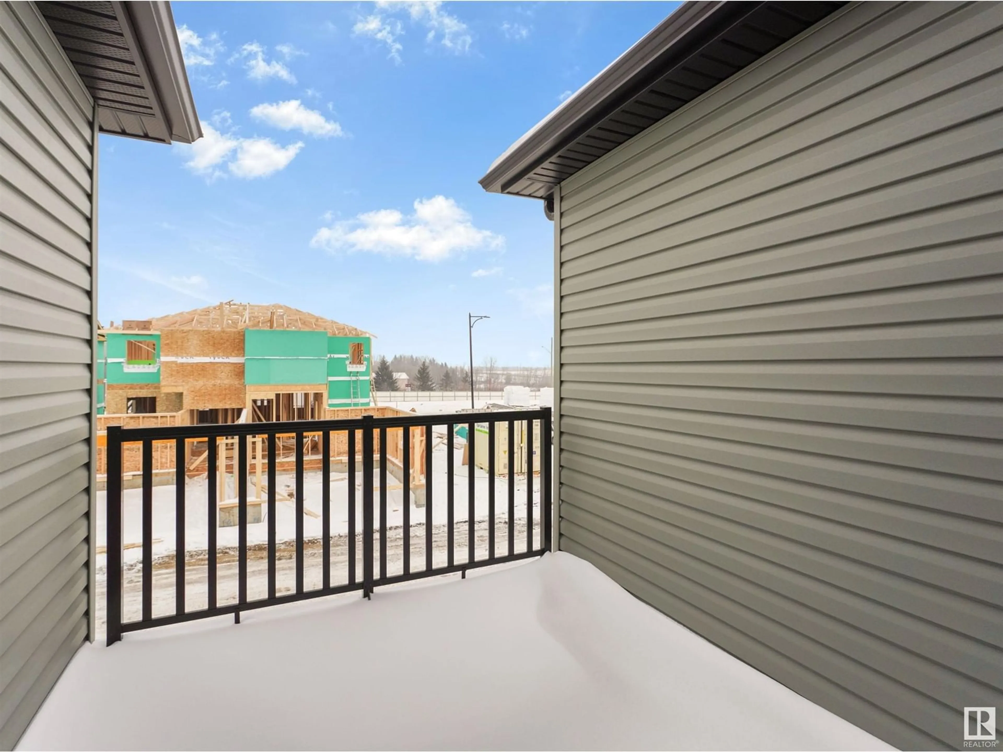 Patio, city buildings view from balcony for 1053 HELEN LAVENDER LN, Sherwood Park Alberta T8H3A4