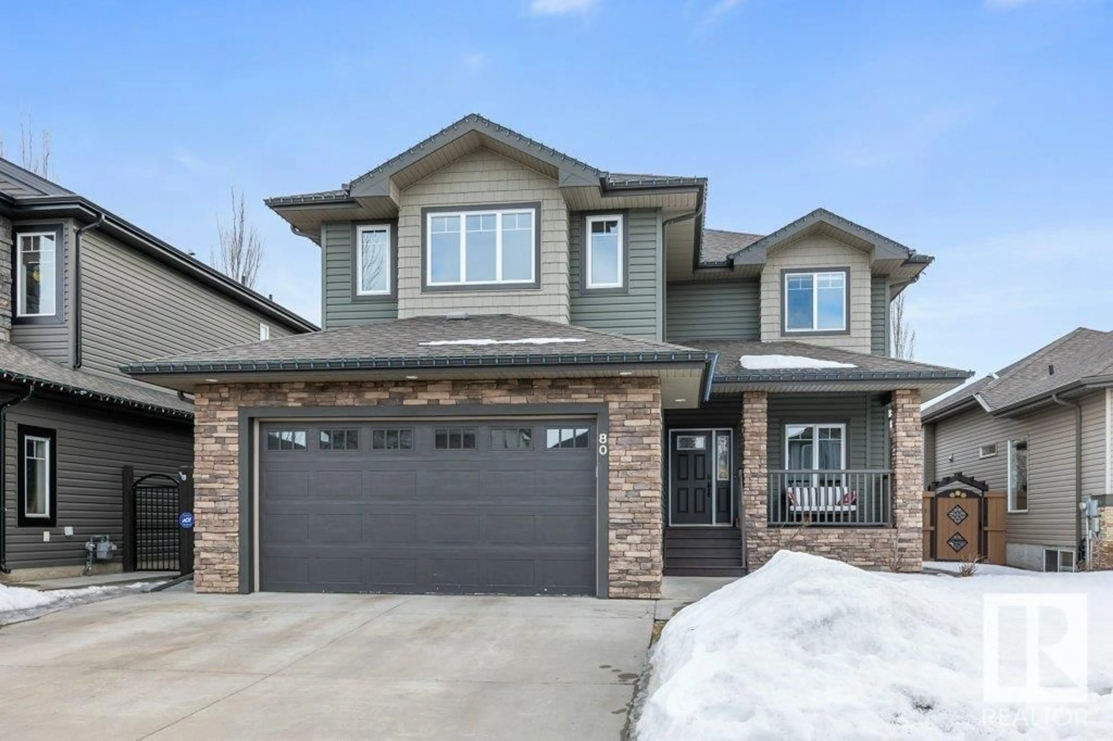 Home with brick exterior material, street for 80 NORMANDEAU CR, St. Albert Alberta T8N3C7