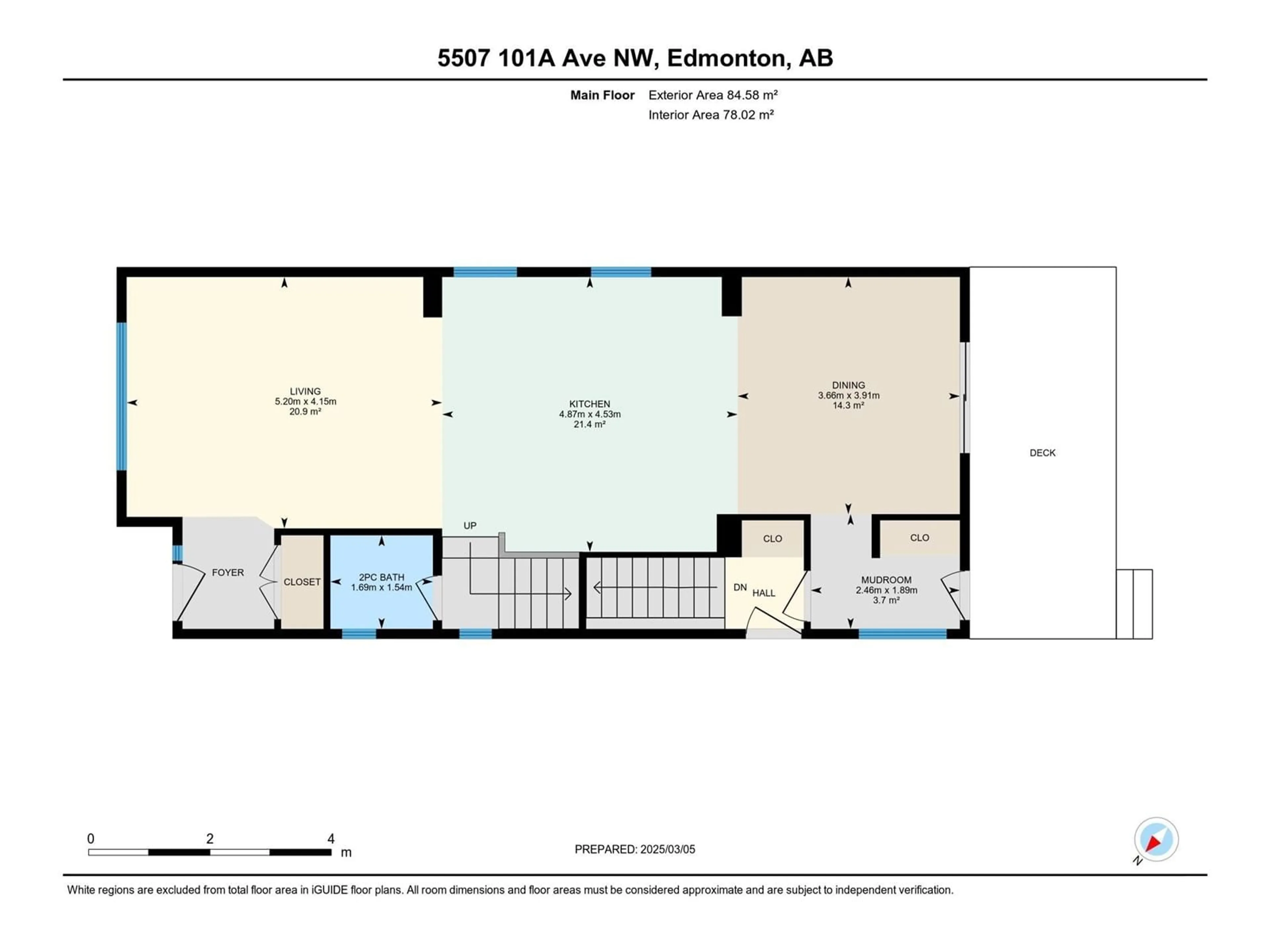 Floor plan for 5507 101A AV NW, Edmonton Alberta T6A0L7