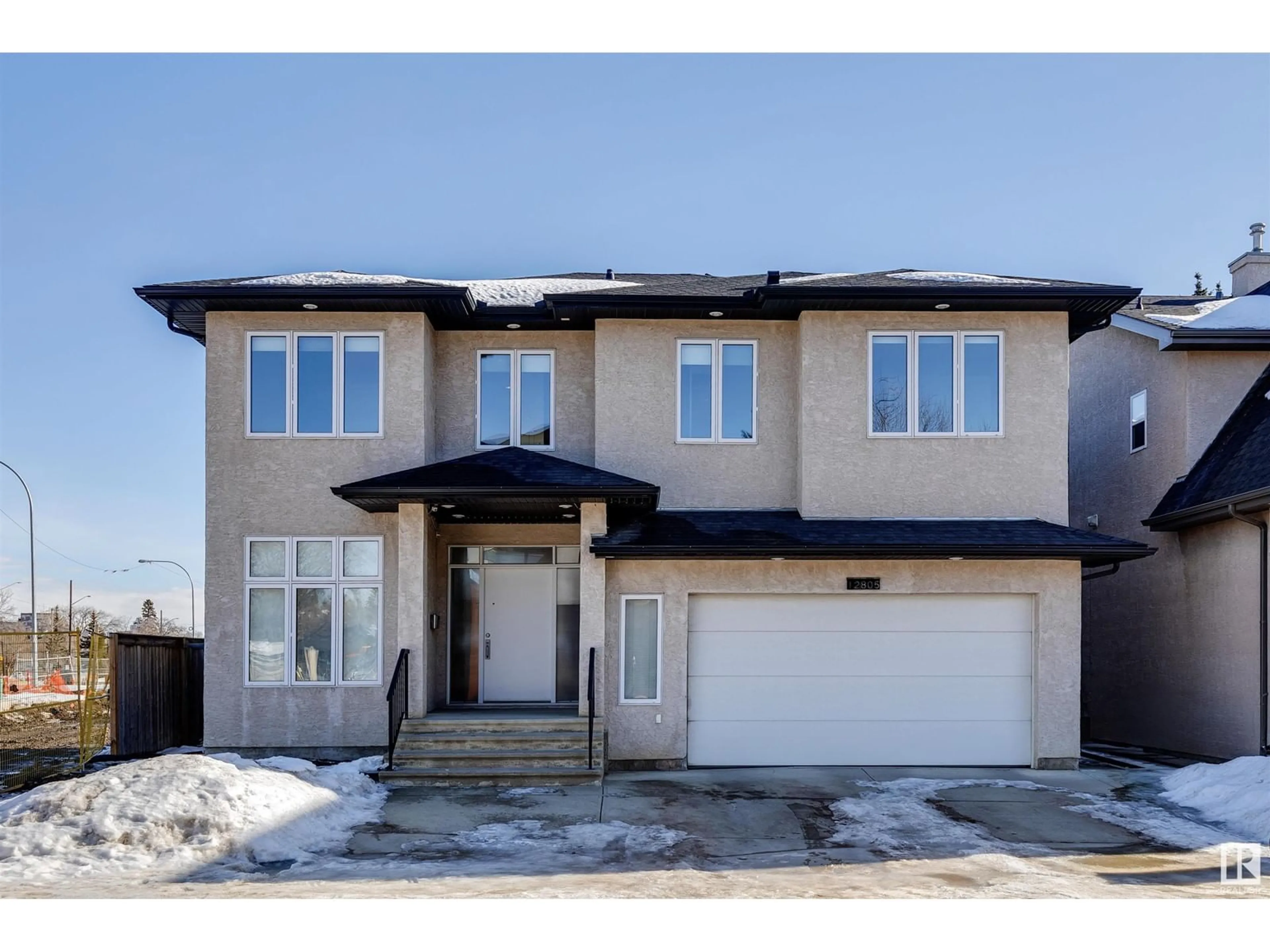 Home with brick exterior material, street for 12805 WOODBEND PL NW, Edmonton Alberta T5N3V3