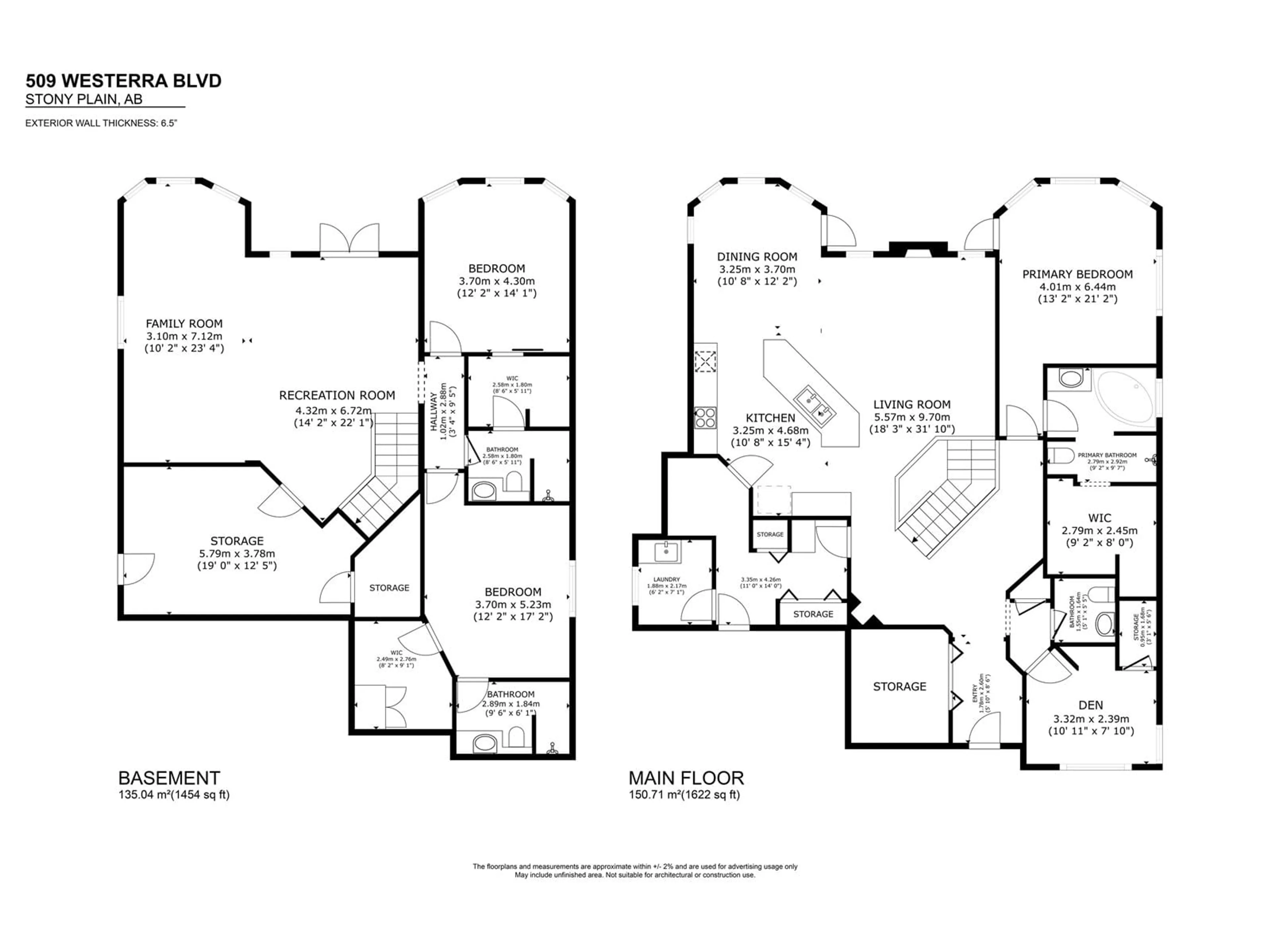 Floor plan for 509 WESTERRA BV, Stony Plain Alberta T7Z3A1