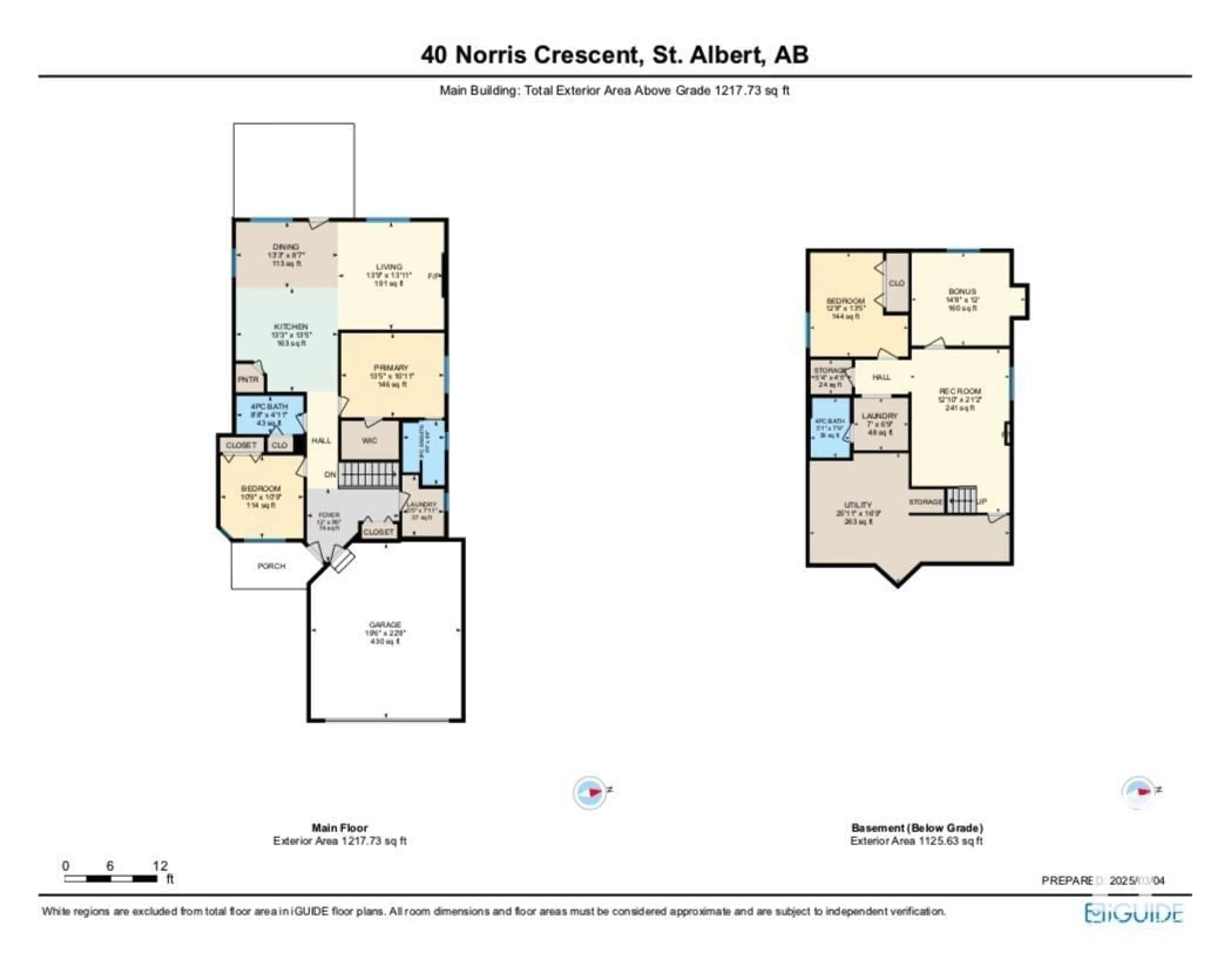 Floor plan for 40 NORRIS CR, St. Albert Alberta T8M7M4