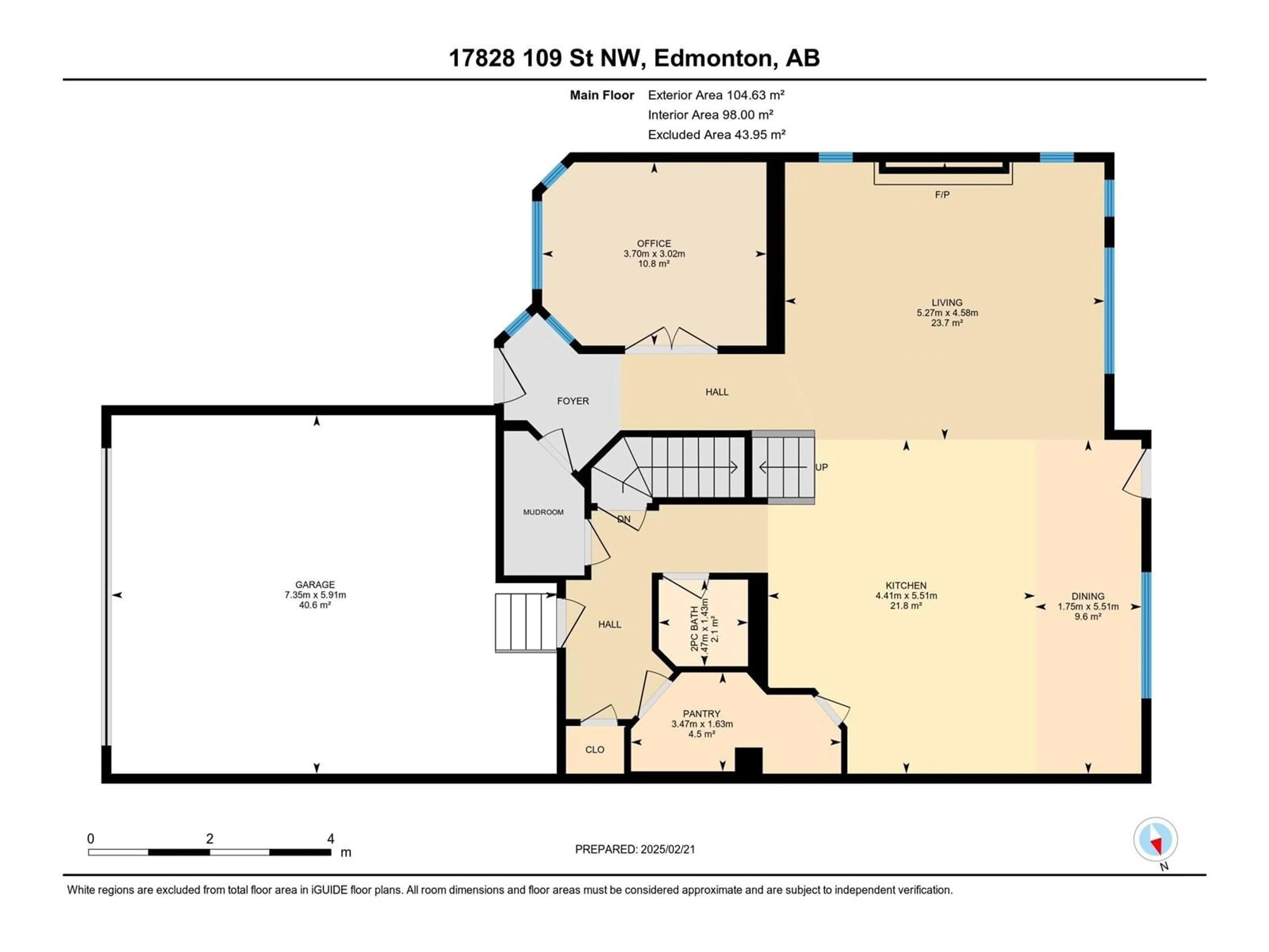 Floor plan for NW - 17828 109 ST, Edmonton Alberta T5X6K5