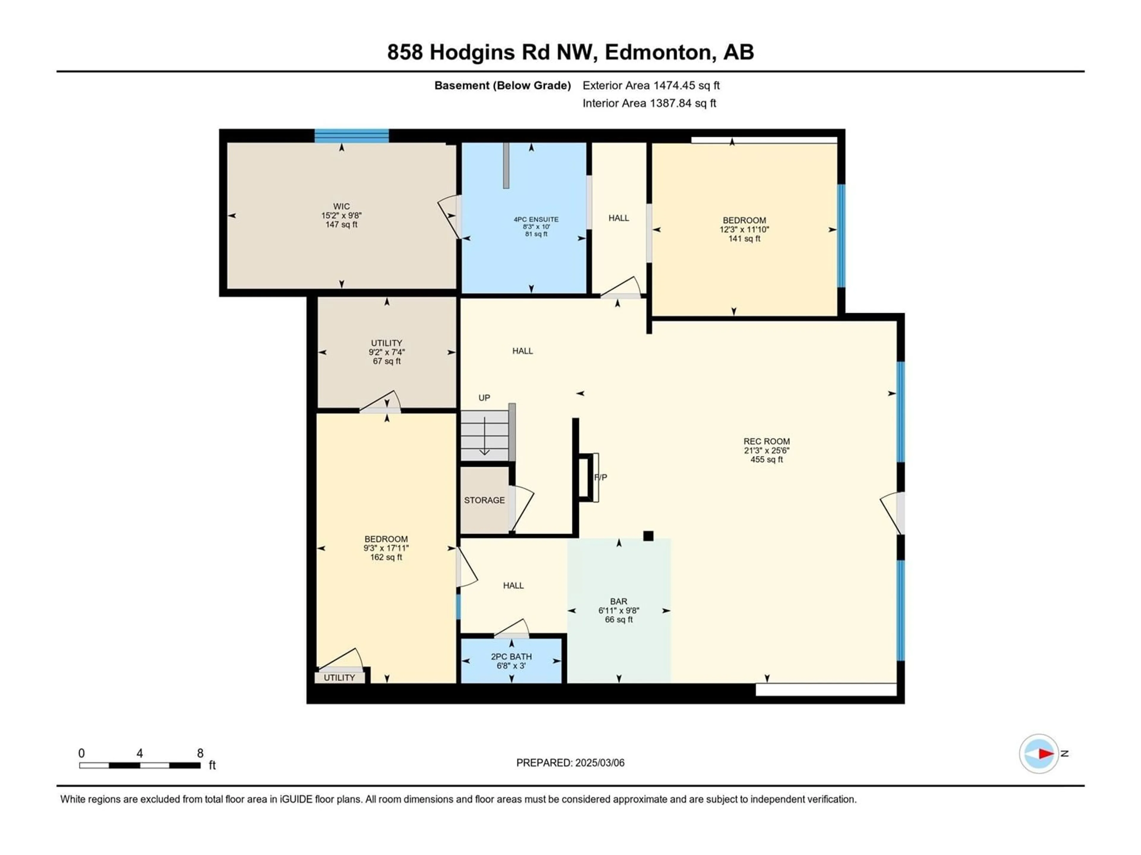 Floor plan for 858 HODGINS RD NW, Edmonton Alberta T6M0K8