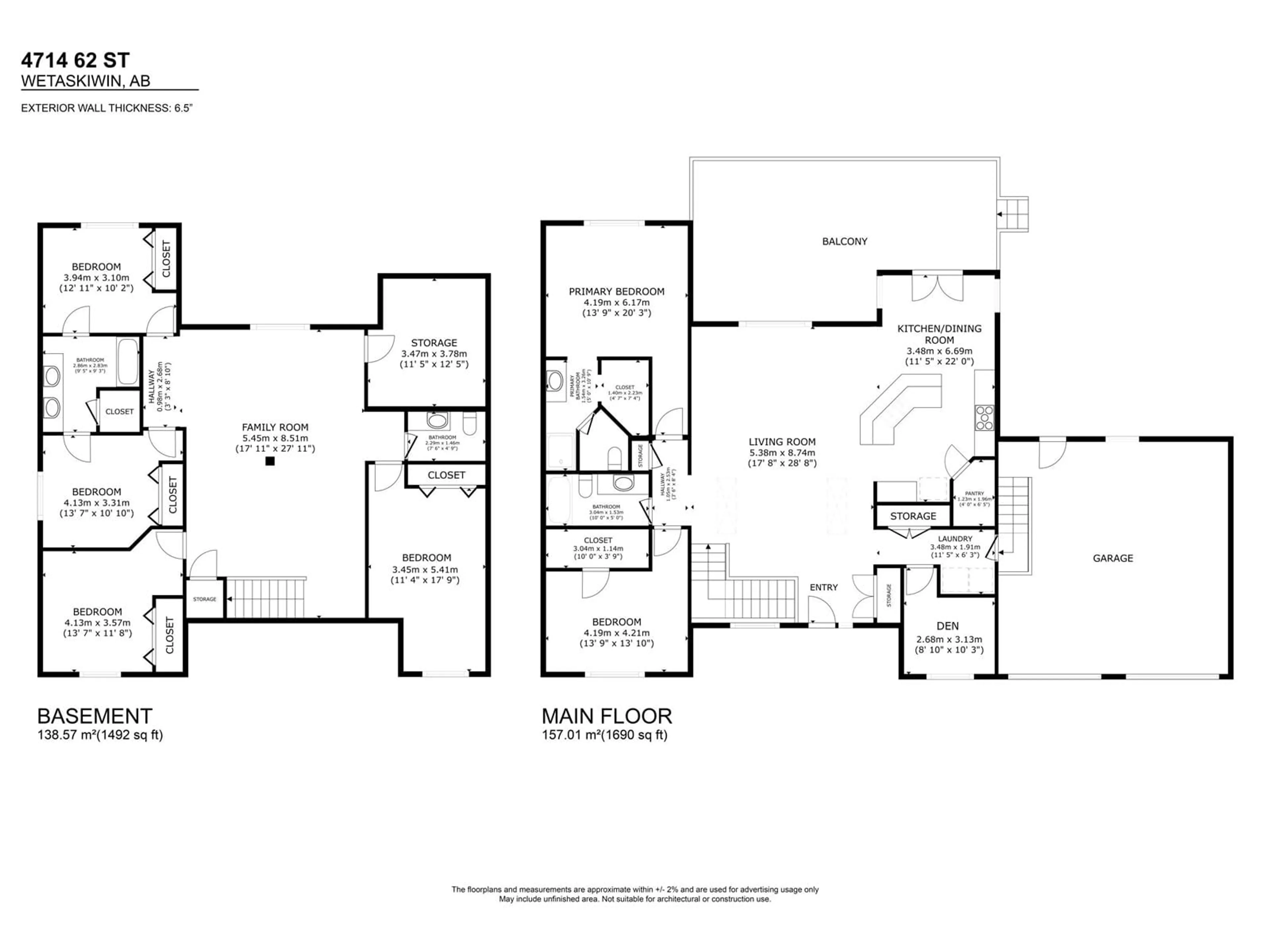 Floor plan for 4714 62 ST, Wetaskiwin Alberta T9A1R5