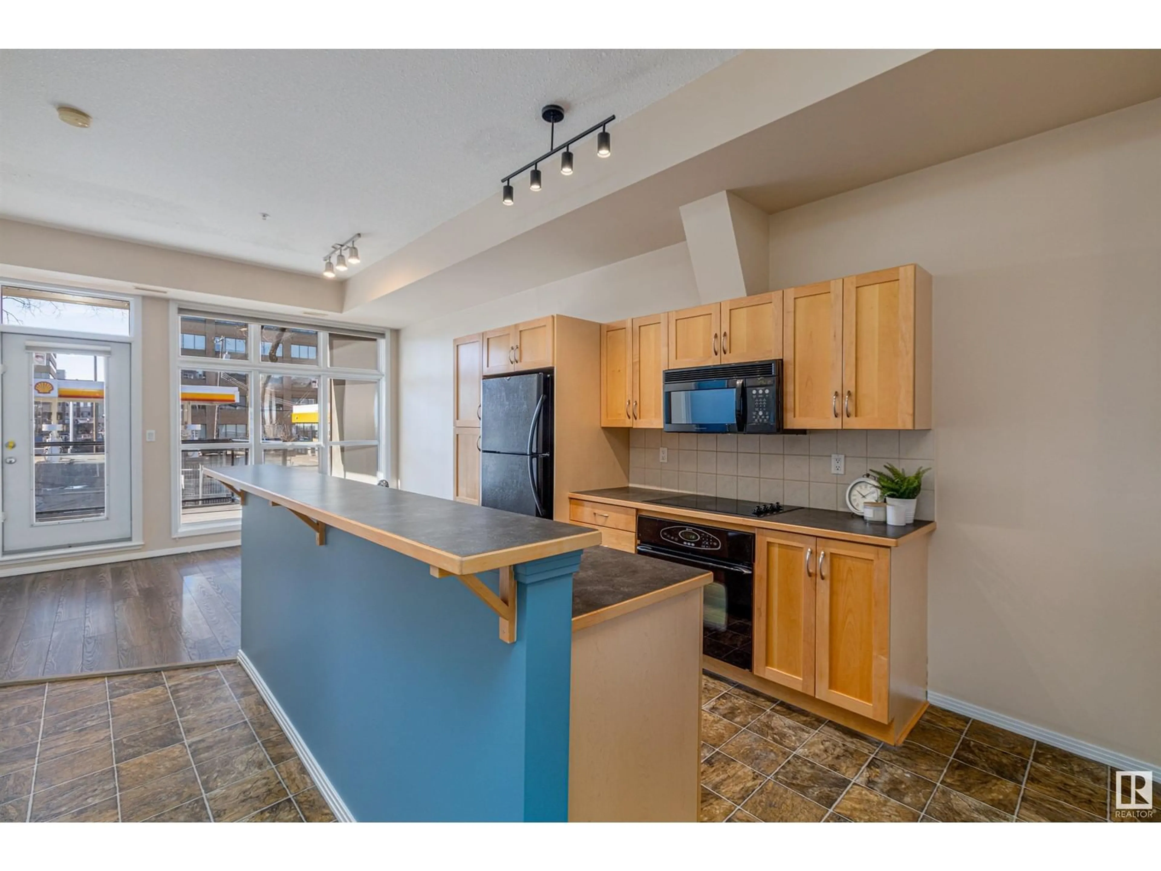 Open concept kitchen, unknown for #143 10403 122 ST NW, Edmonton Alberta T5N4C1