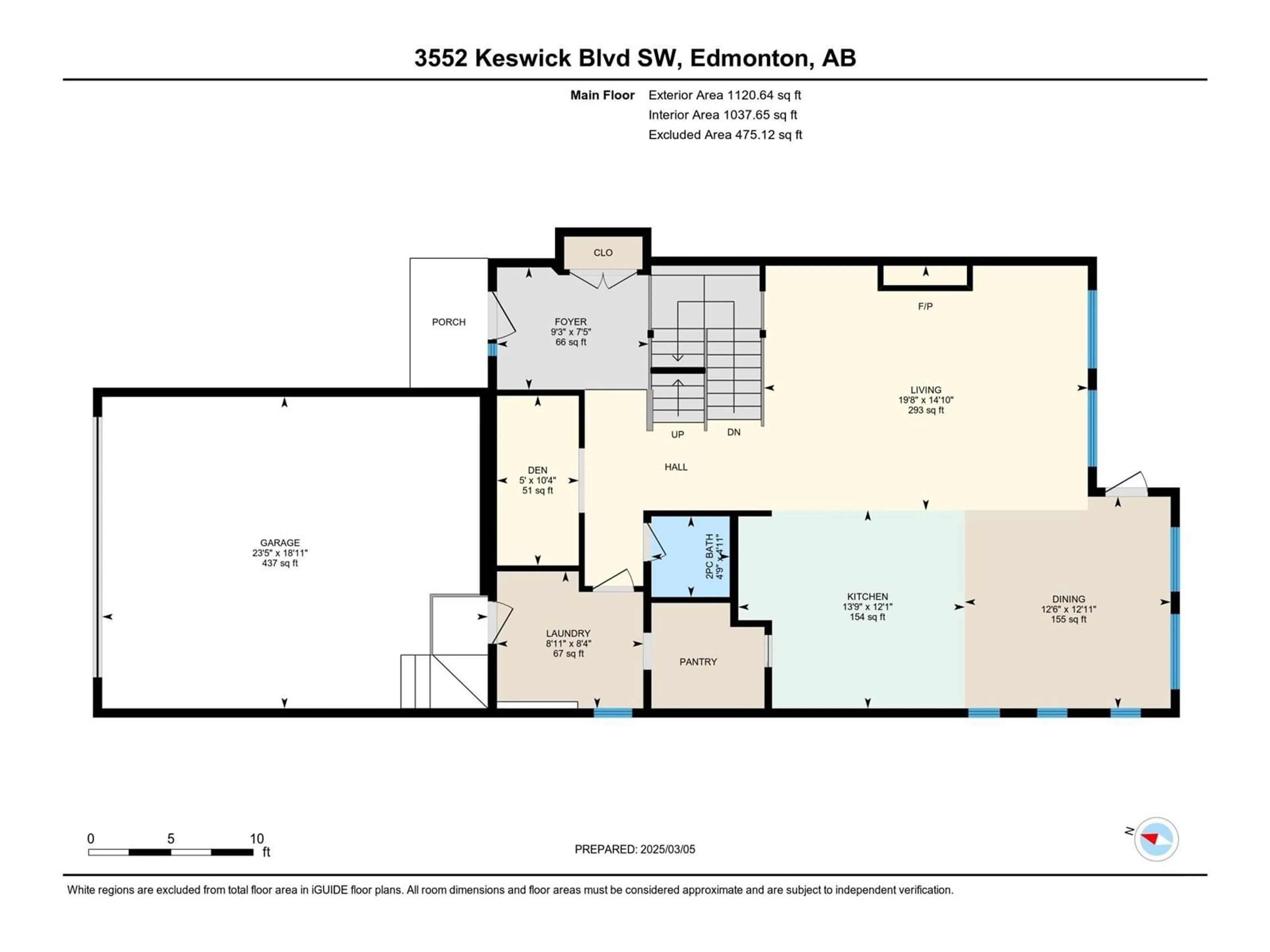 Floor plan for 3552 KESWICK BV SW, Edmonton Alberta T6W3W9