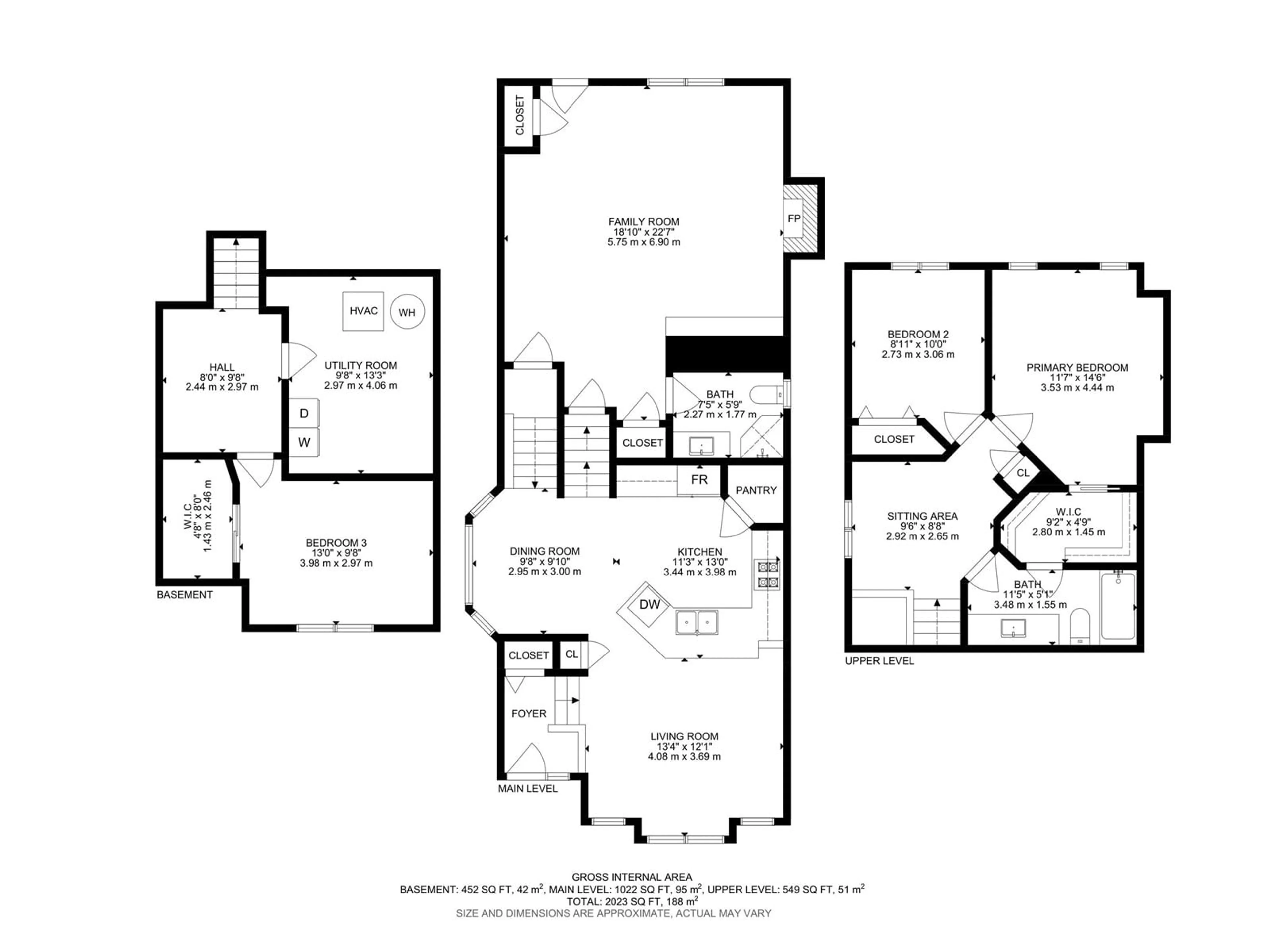 Floor plan for 21303 89 AV NW, Edmonton Alberta T5T6V4