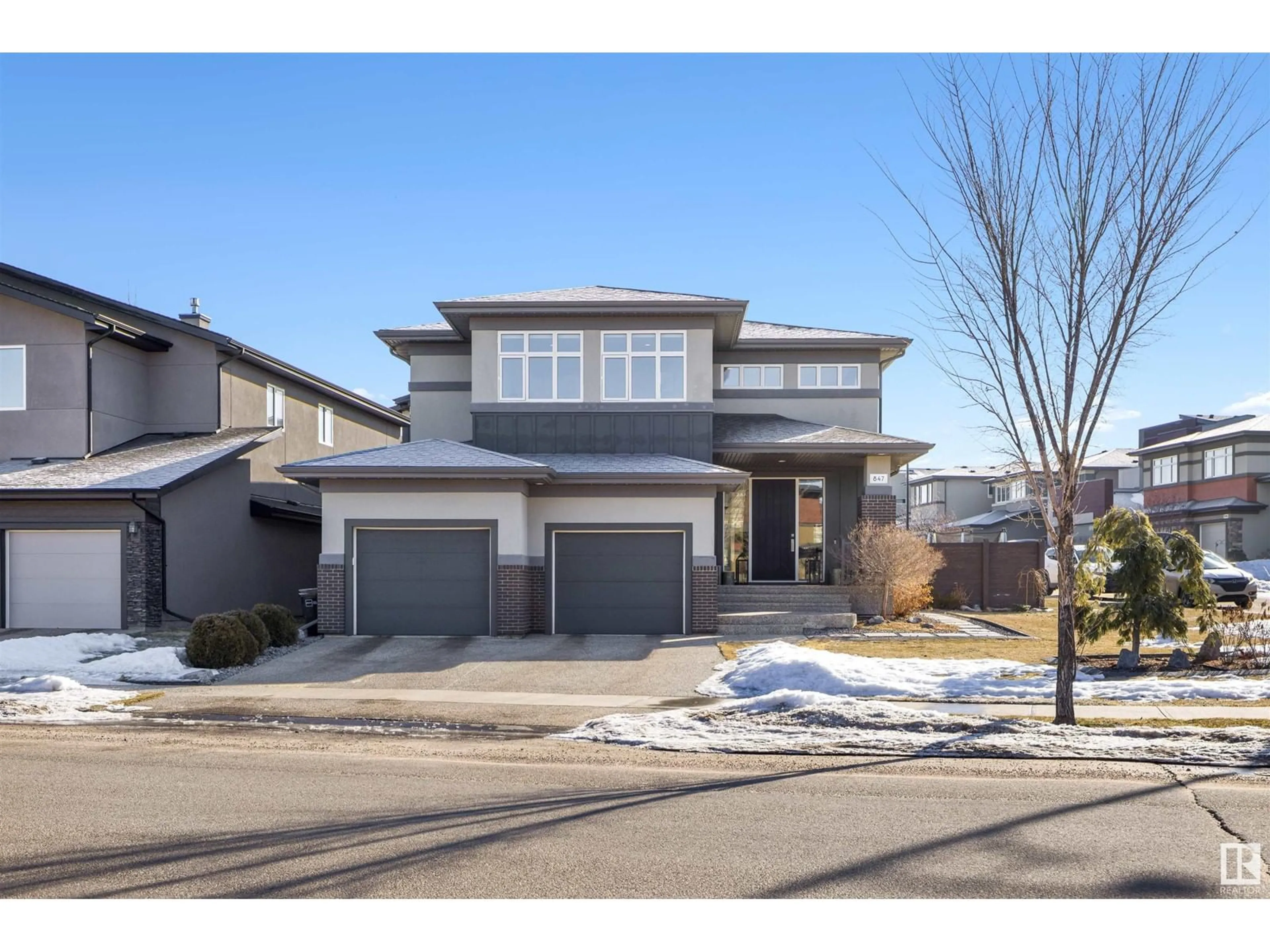 Home with brick exterior material, street for 847 WINDERMERE WD NW, Edmonton Alberta T6W2X5