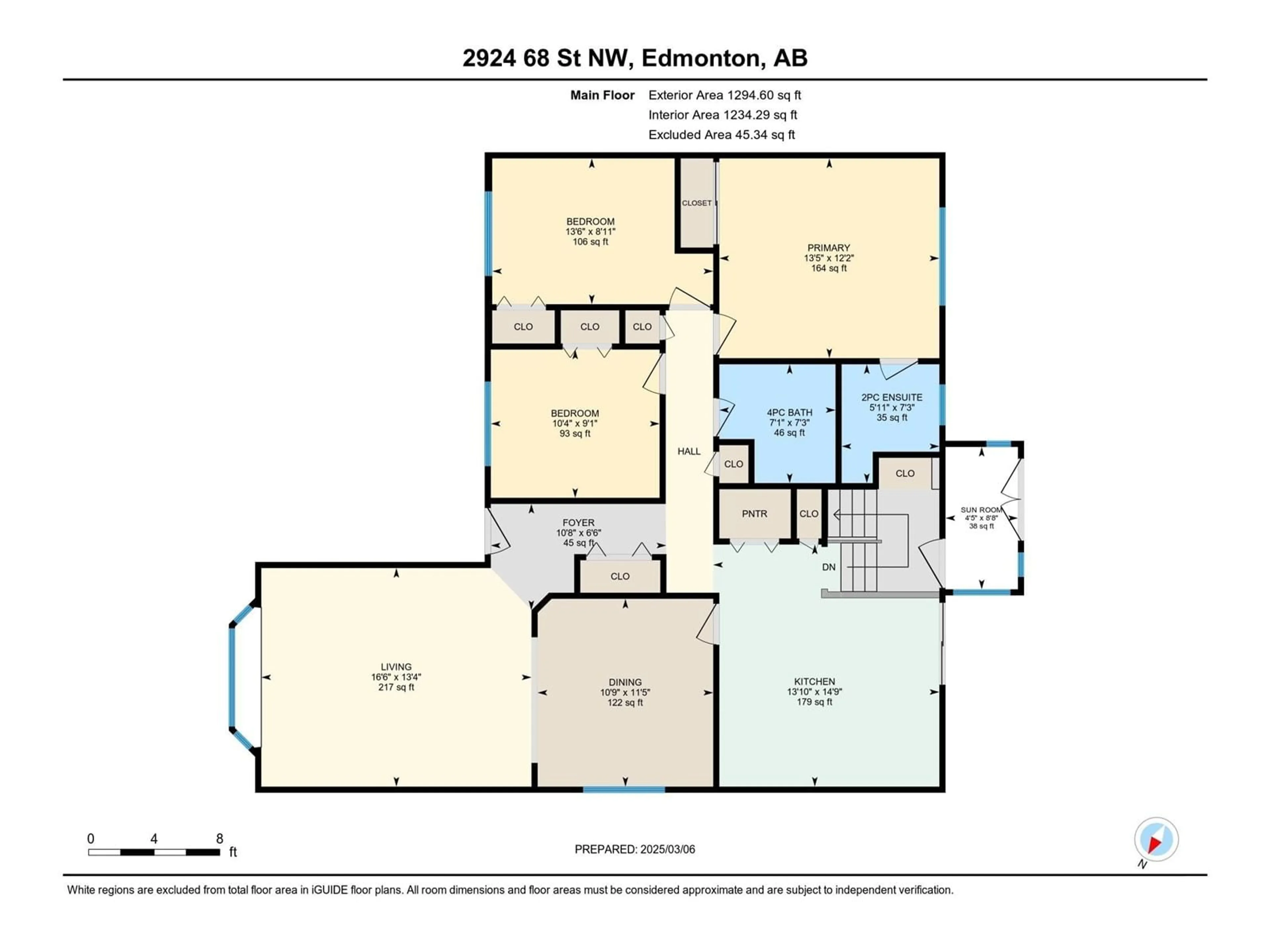 Floor plan for 2924 68 ST NW, Edmonton Alberta T6K1N6