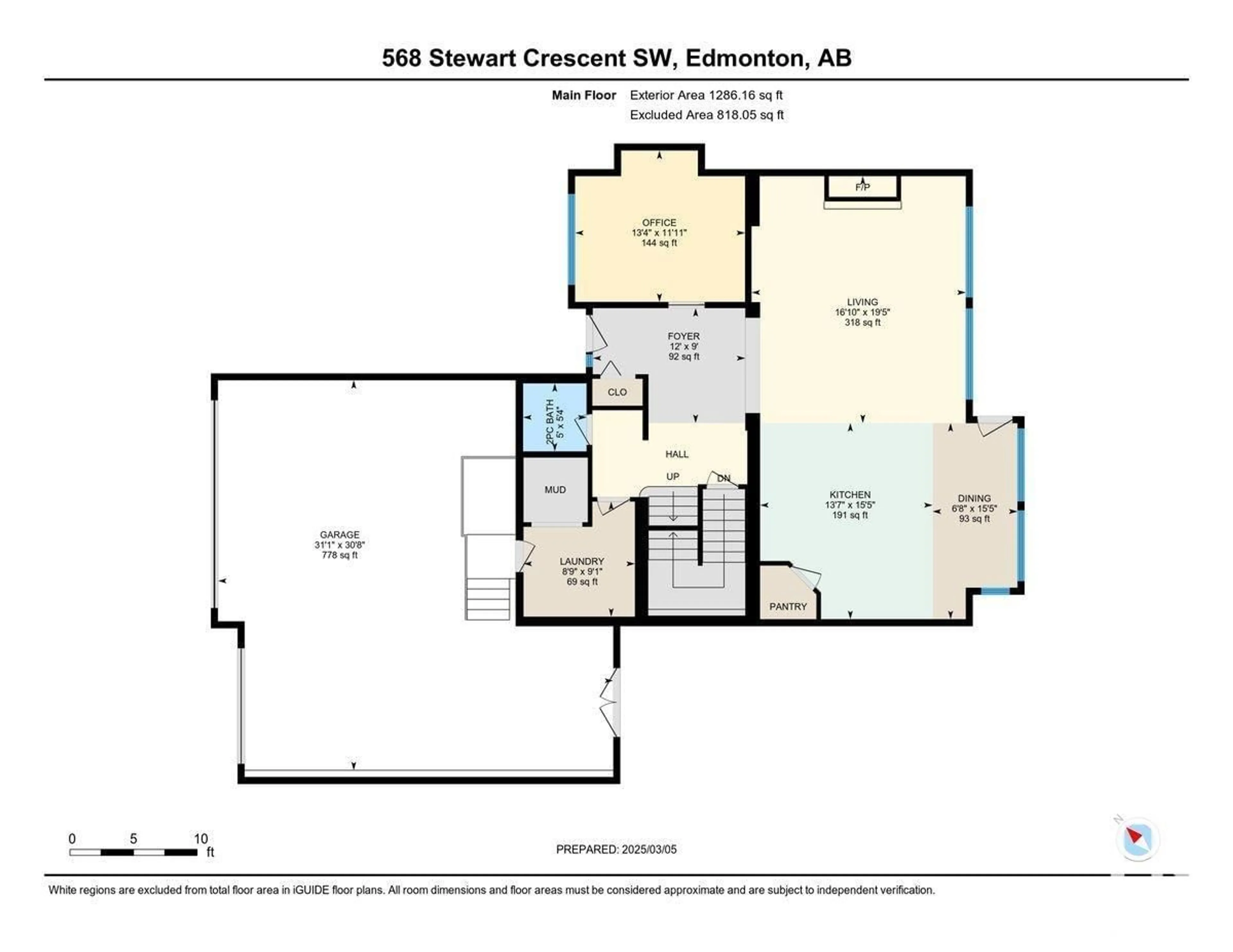 Floor plan for 568 STEWART CR SW, Edmonton Alberta T6X1B6