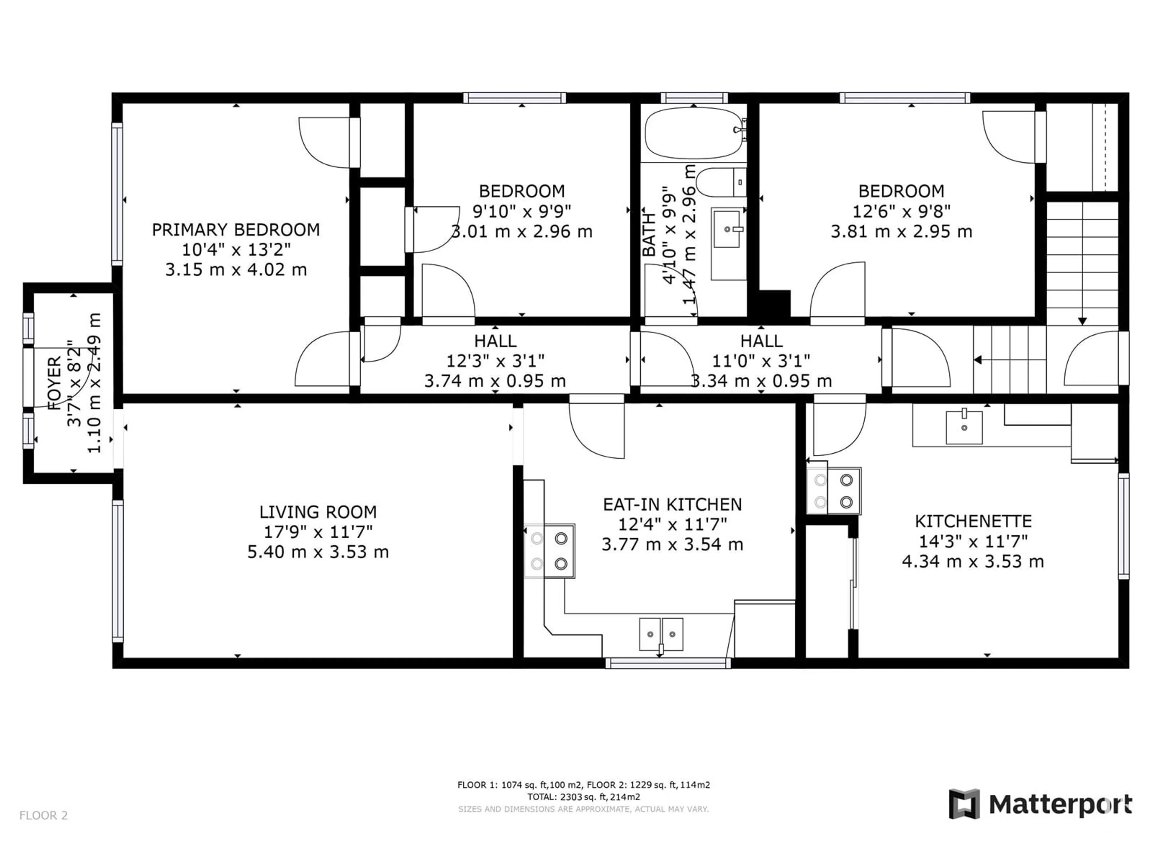 Floor plan for 10939 98 ST NW, Edmonton Alberta T5H2P7