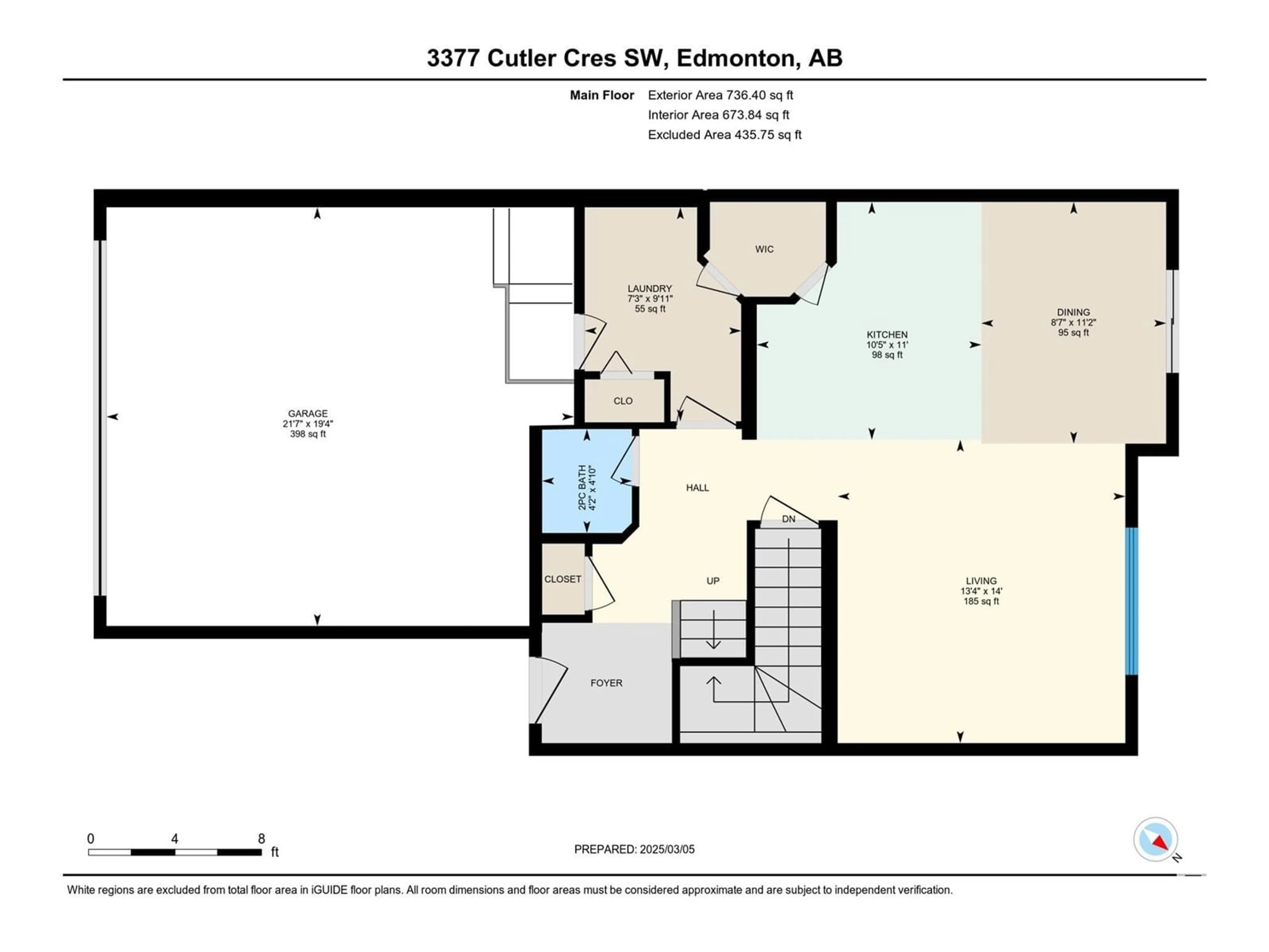 Floor plan for SW SW - 3377 CUTLER CR, Edmonton Alberta T6W2N4