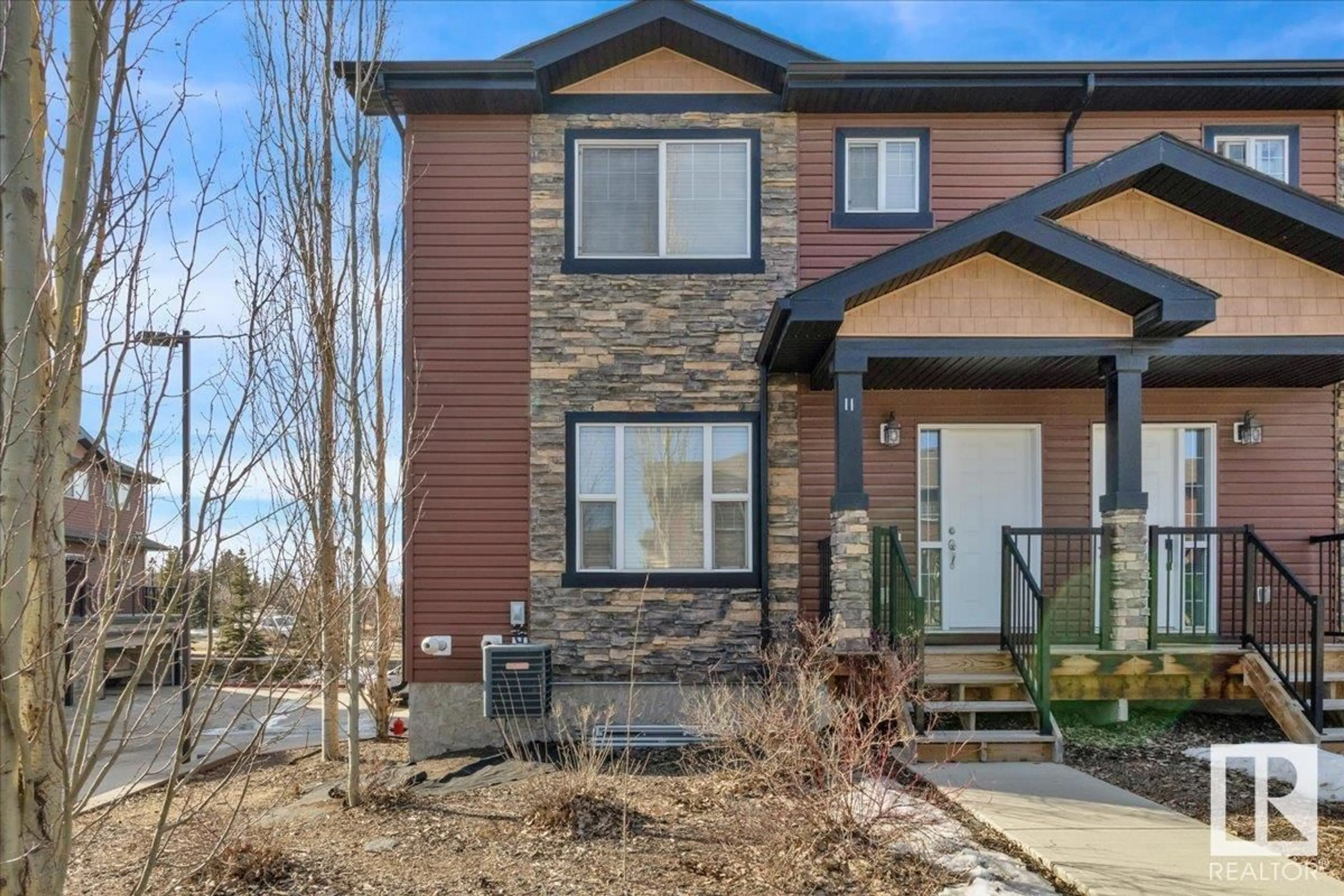 Home with brick exterior material, street for #11 301 PALISADES WY, Sherwood Park Alberta T8H0T4