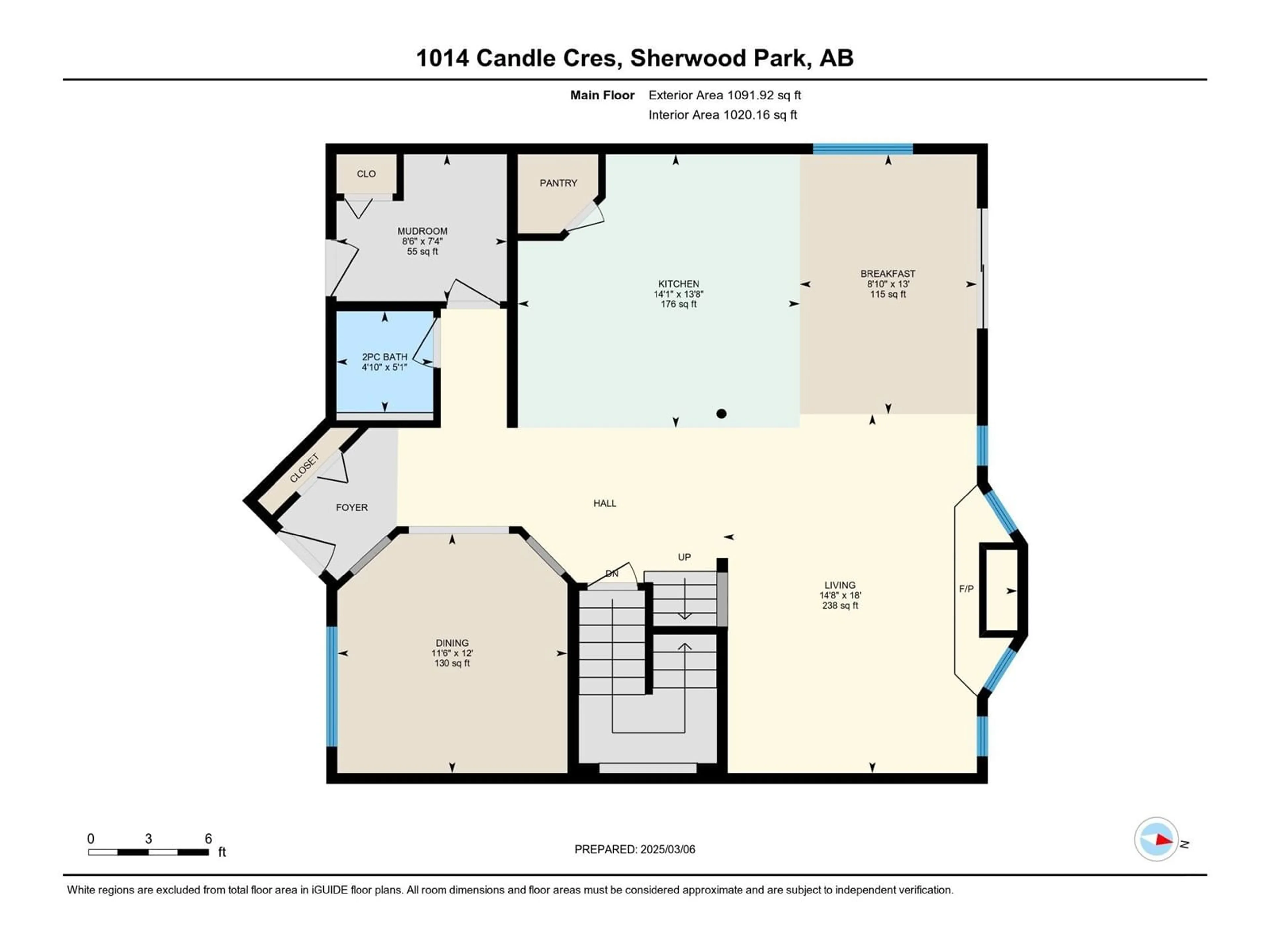 Floor plan for 1014 CANDLE CR, Sherwood Park Alberta T8H0L6