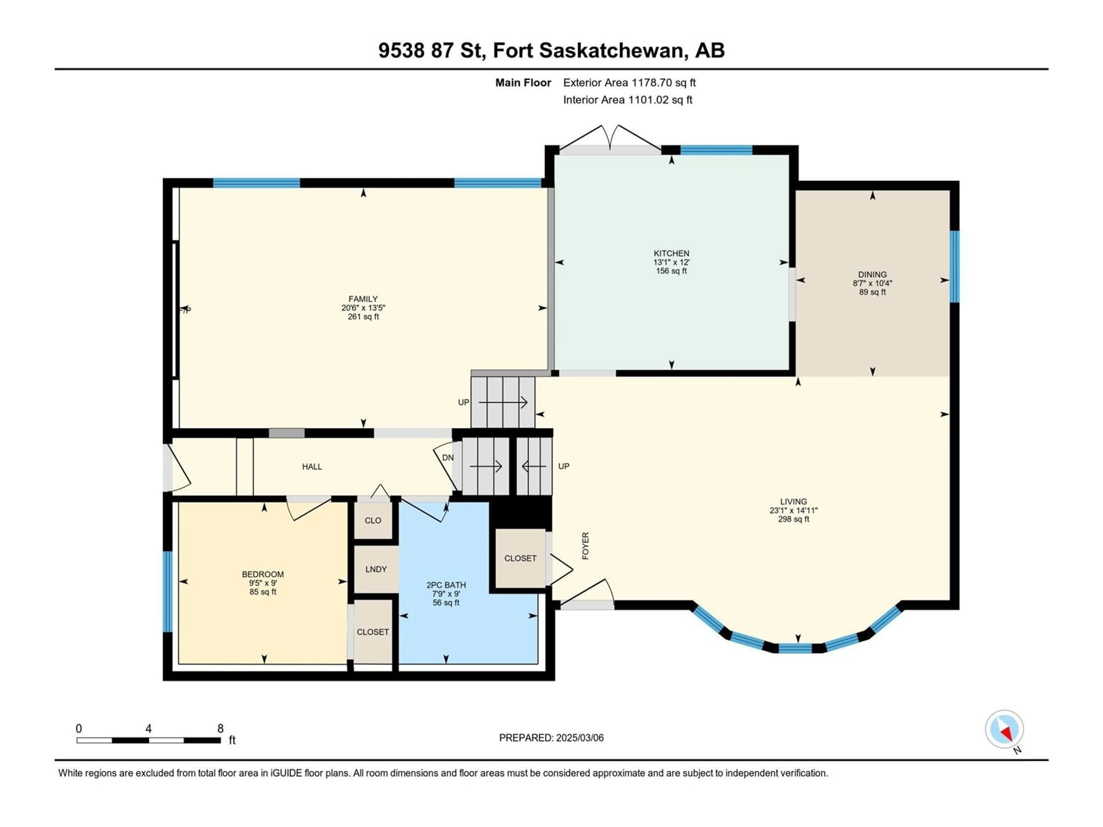 Floor plan for 9538 87 ST, Fort Saskatchewan Alberta T8L1H1