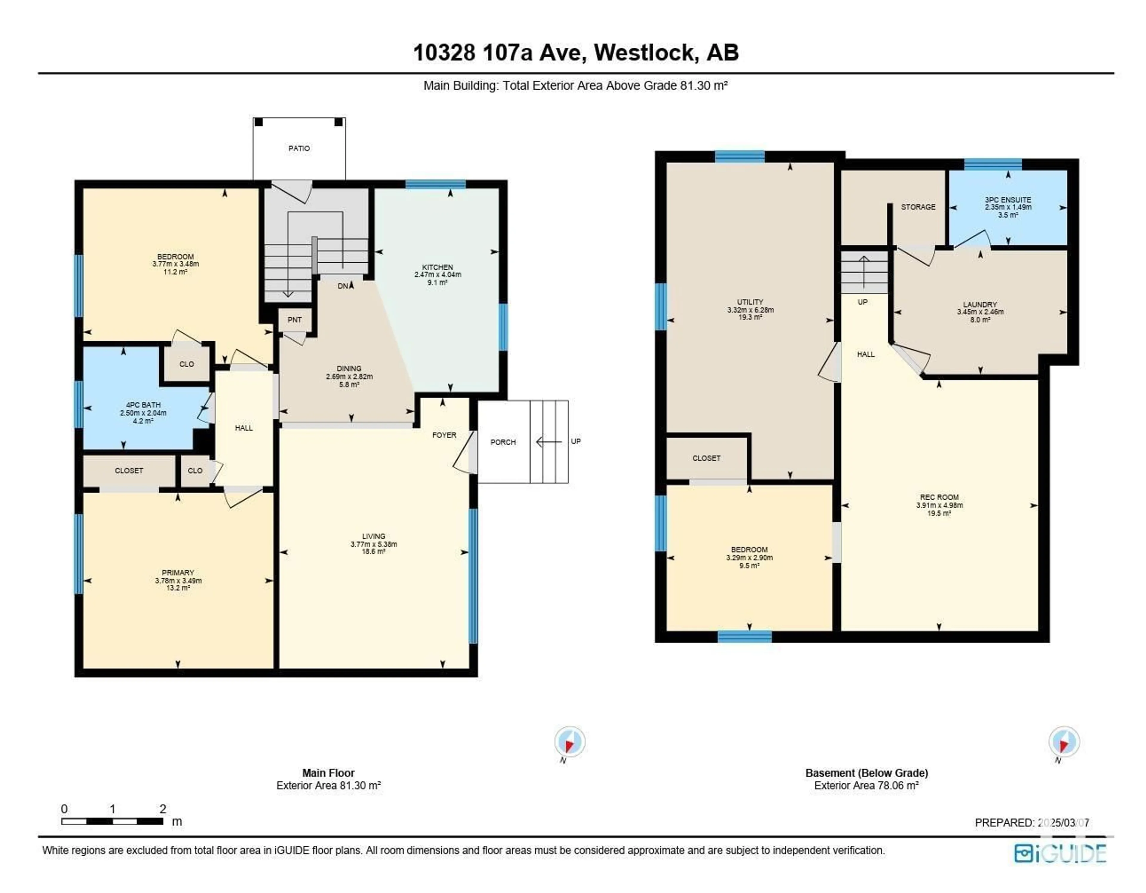 Floor plan for 10328 107A AV, Westlock Alberta T7P2P6