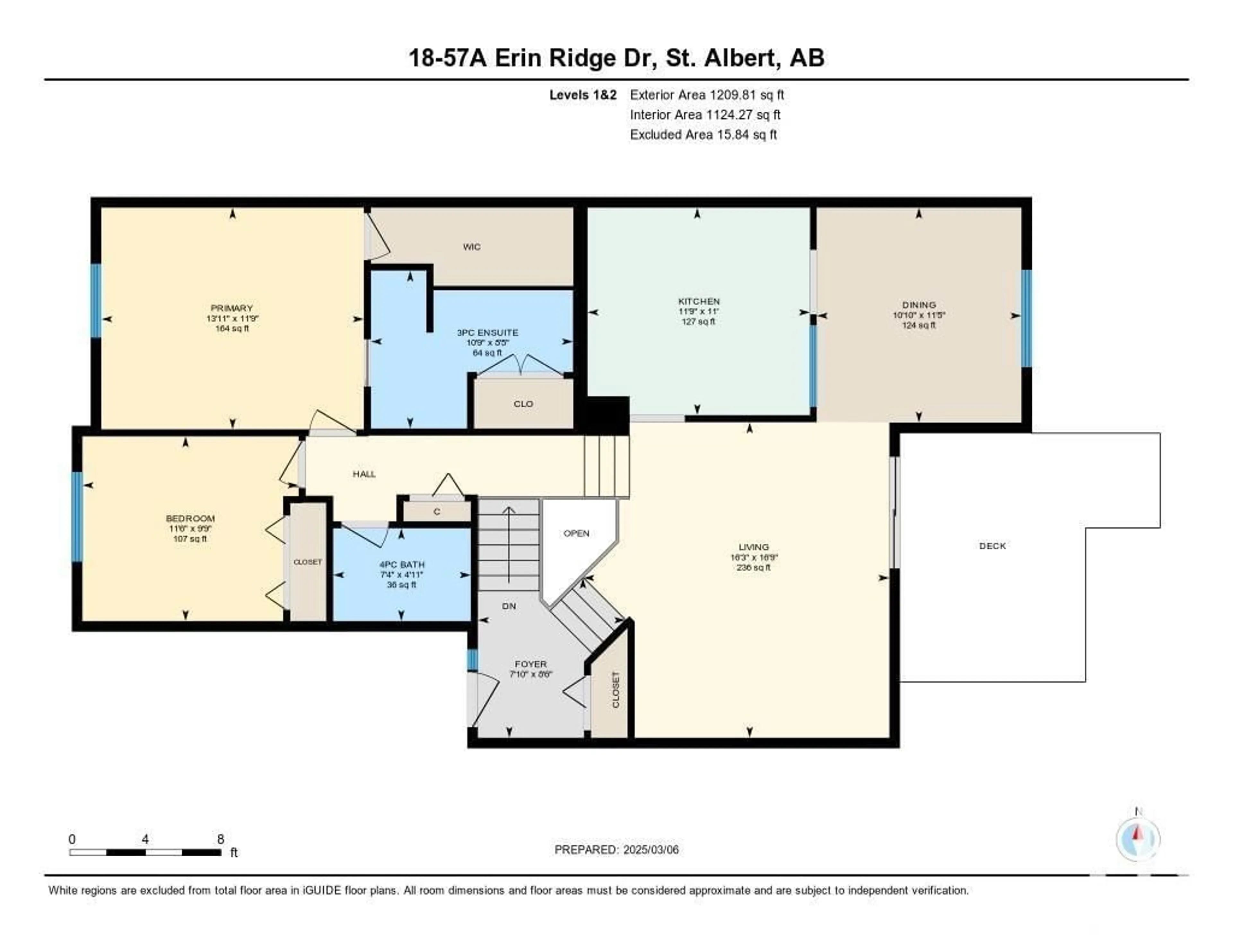 Floor plan for #18 57A ERIN RIDGE DR, St. Albert Alberta T8N6G1