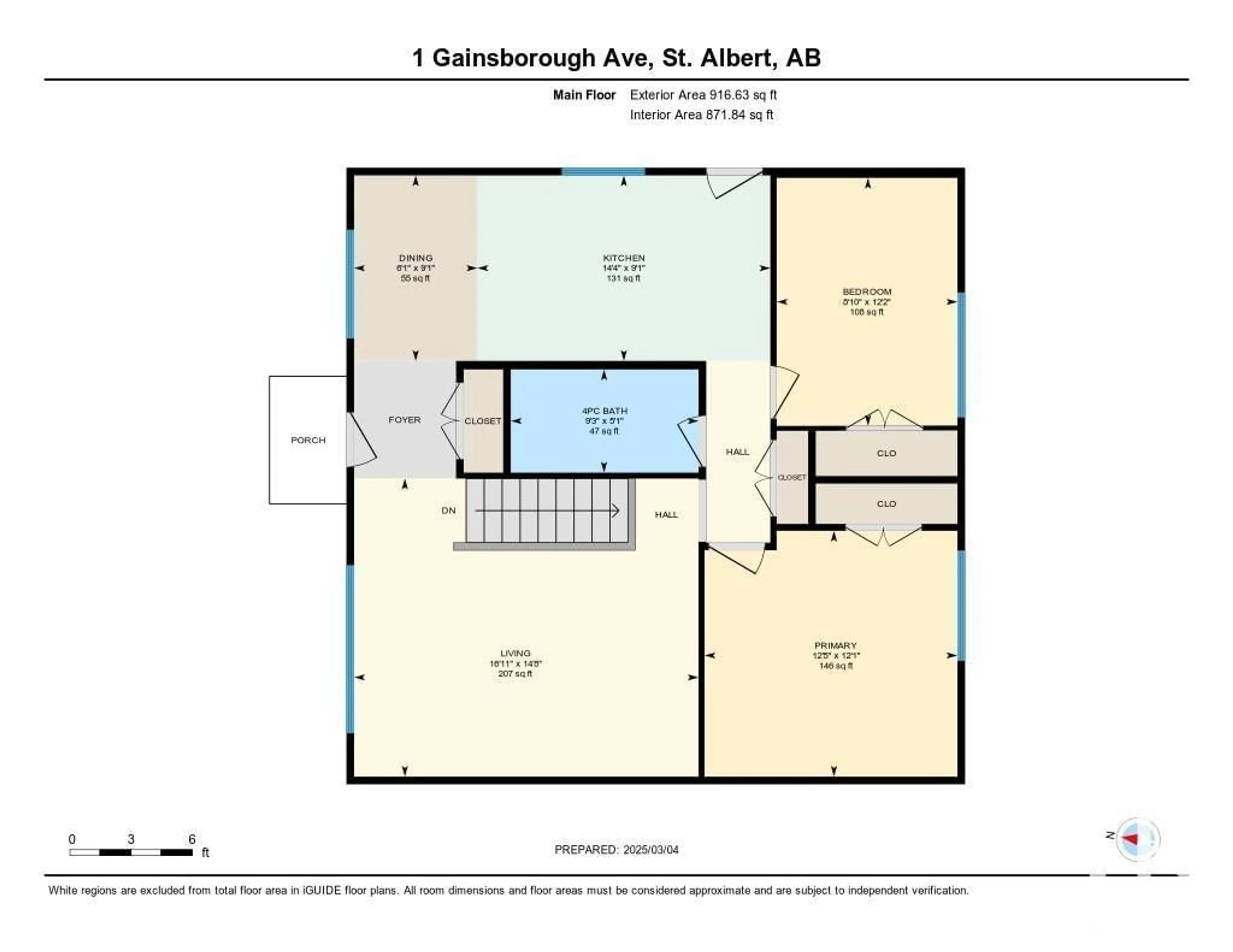 Floor plan for 1 GAINSBOROUGH AV, St. Albert Alberta T8N0W3